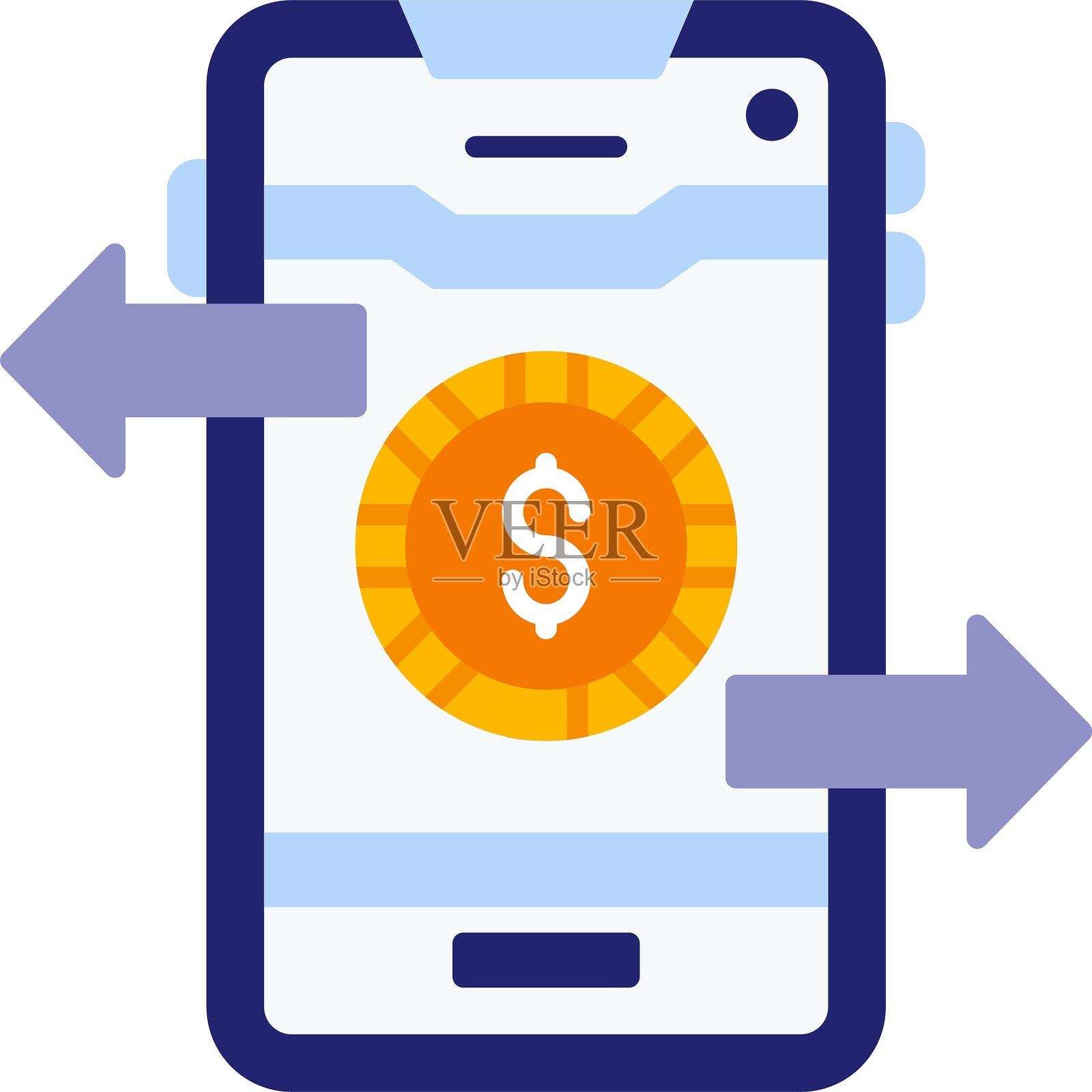 在线转账图标插画图片素材