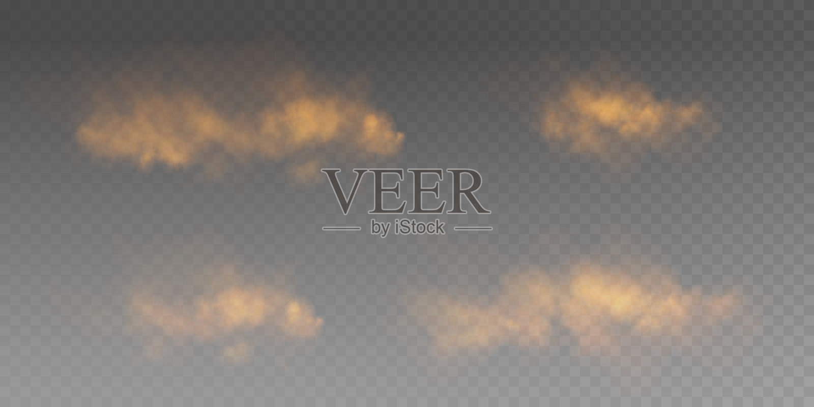 沙尘暴中的沙烟云，伴随着尘埃和细小颗粒。沙丘，沙暴，粉末聚集。逼真的沙漠风暴矢量插图 - 在影响下飞扬的锯末和小土粒。插画图片素材