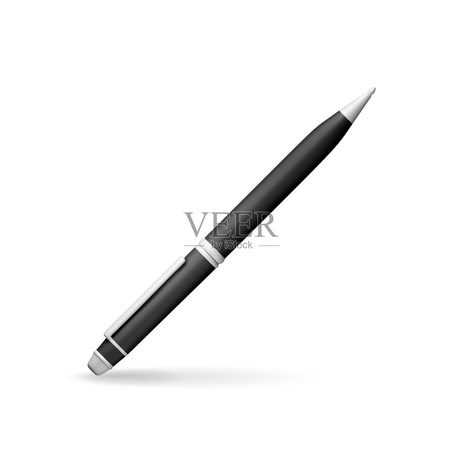 3D 细致的经典圆珠笔孤立展示插画图片素材