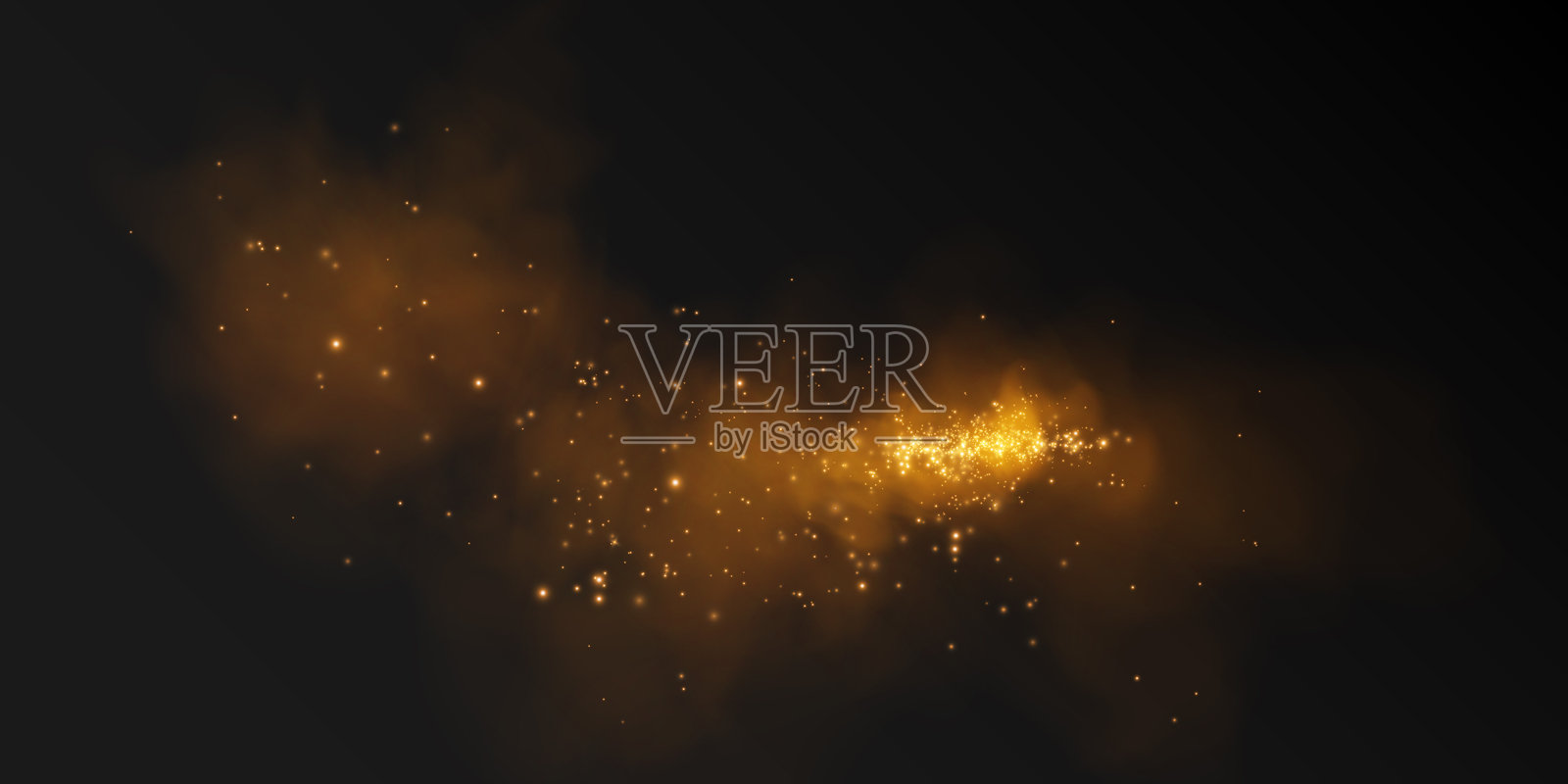 沙尘暴中的沙烟云，伴随着尘埃和细小颗粒。沙丘，沙暴，粉末聚集。逼真的沙漠风暴矢量插图 - 在影响下飞扬的锯末和小土粒。插画图片素材