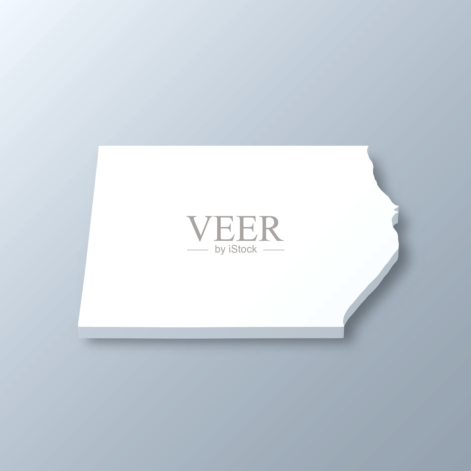 威斯康星州谢博伊根县。灰色背景上的3D地图插画图片素材