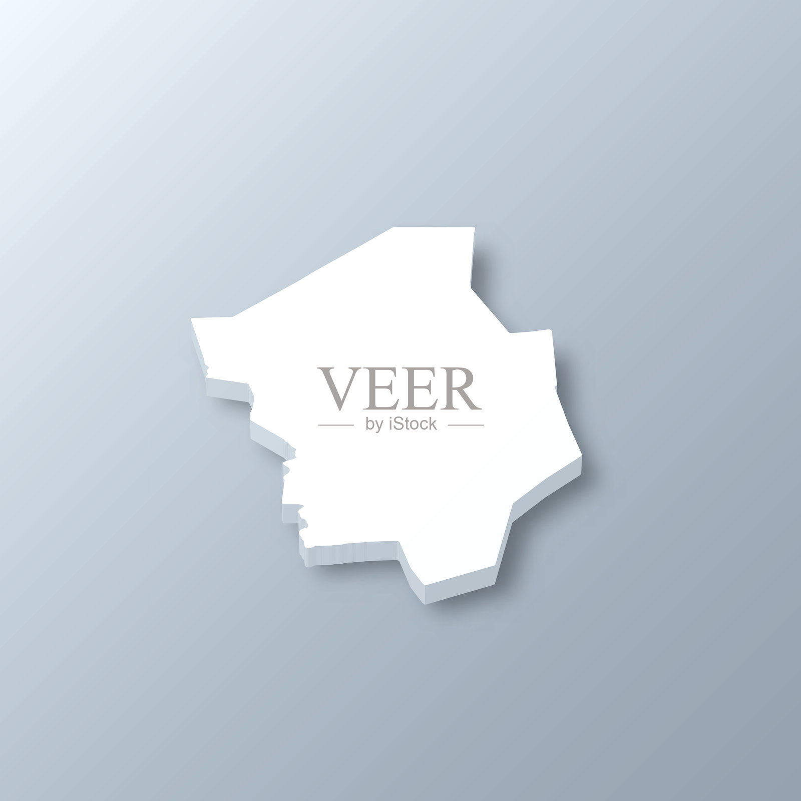 宾夕法尼亚州哥伦比亚县。灰色背景上的3D地图插画图片素材