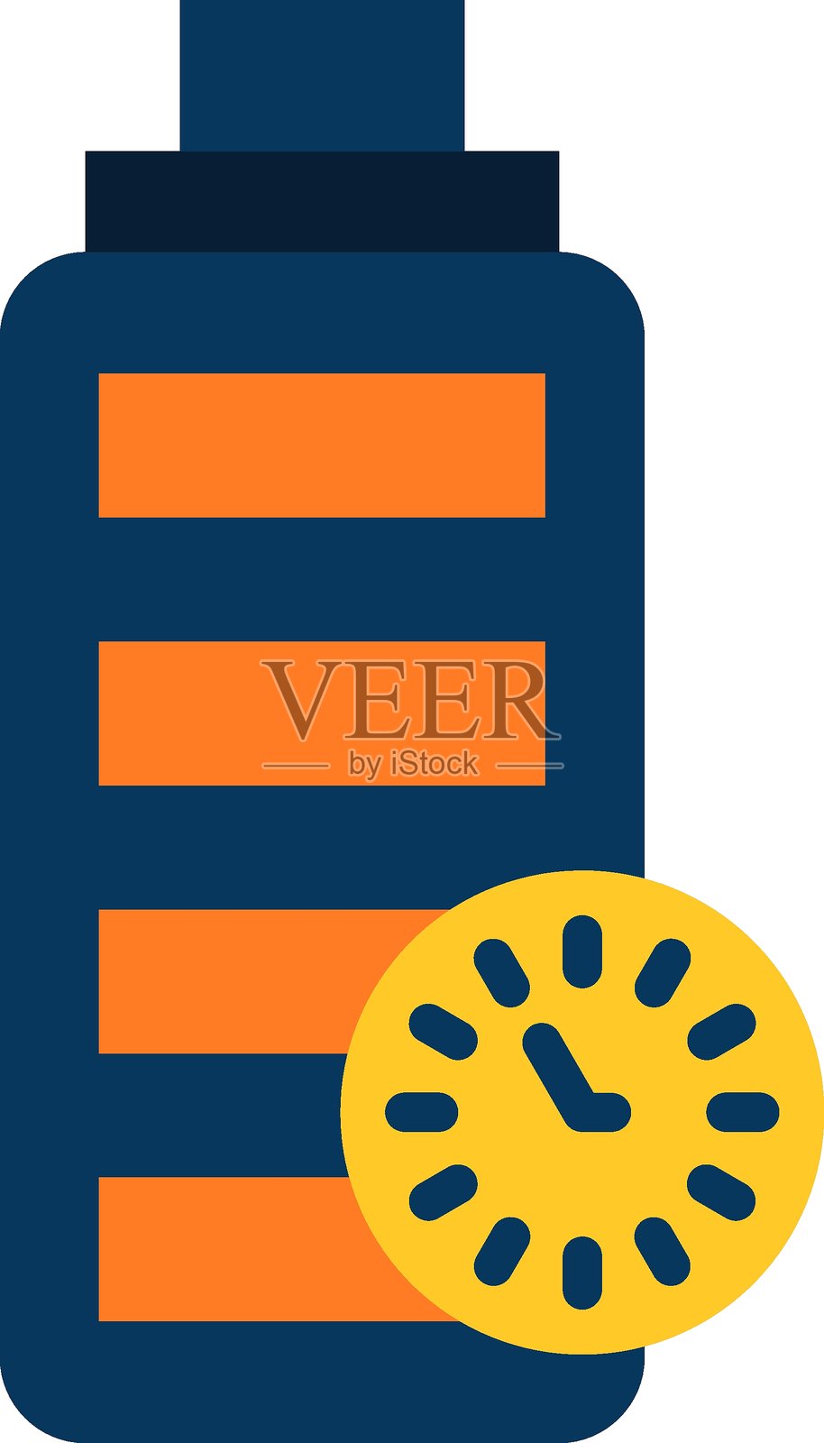 电池续航图标风格插画图片素材