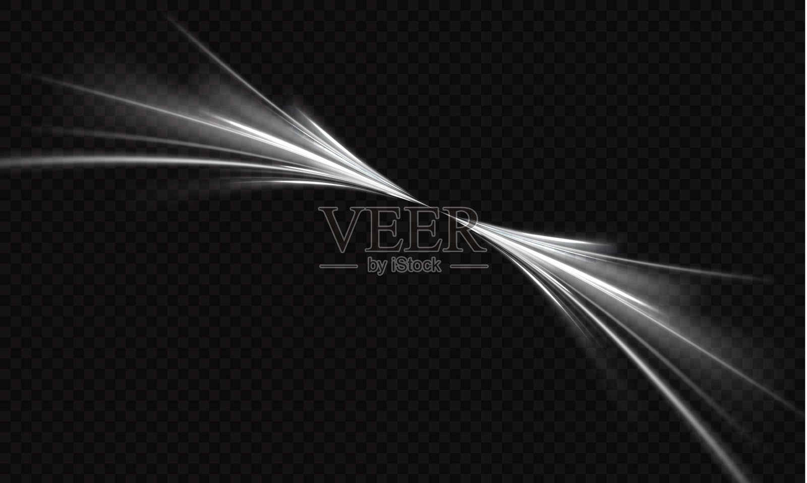 白色闪亮的螺旋波火花。弯曲的明亮速度线旋转。闪亮的波浪路径。带有高光的魔幻金色漩涡。发光的漩涡散景效果。漩涡，光，效果，白色，线条，抽象插画图片素材