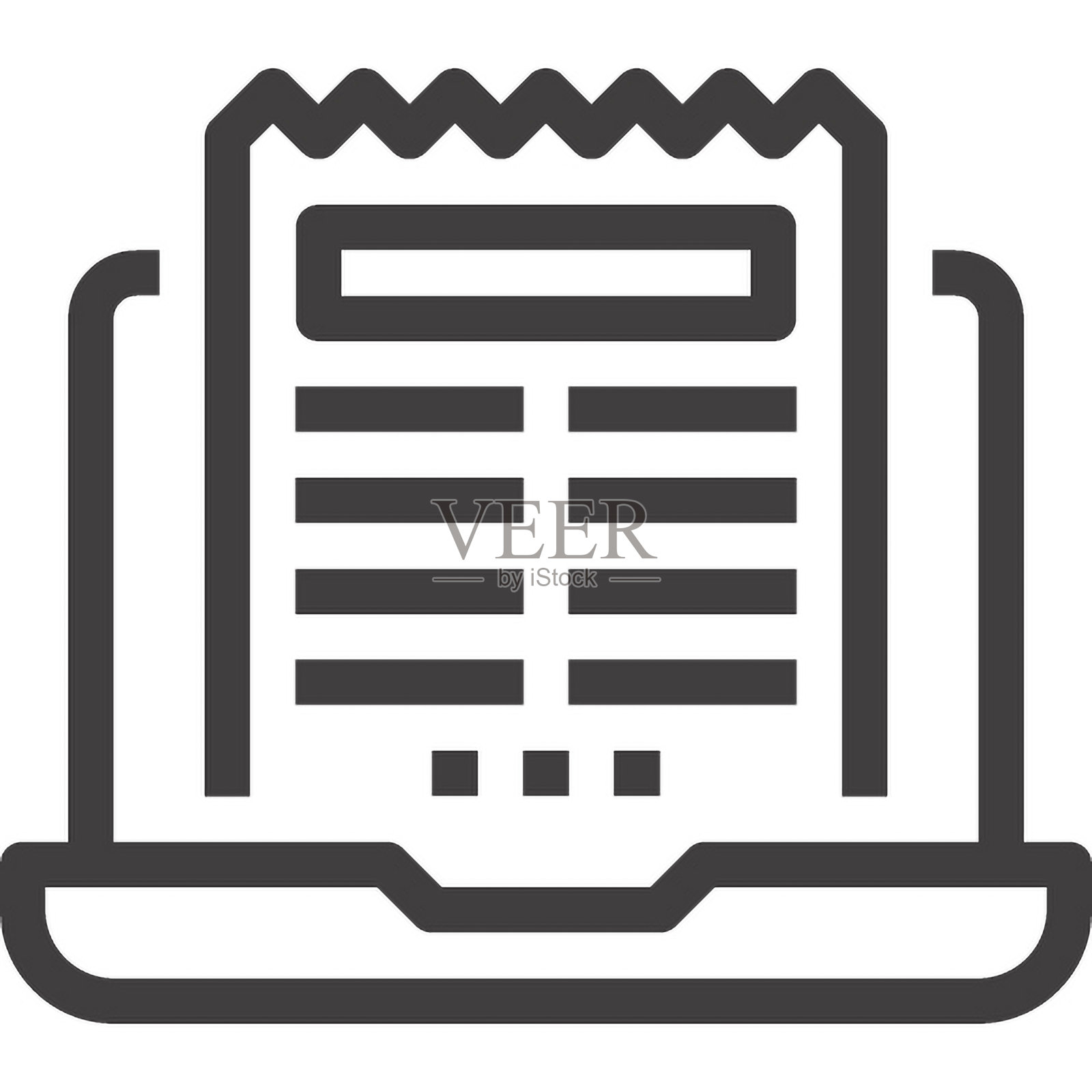 新闻平面线条网页图标概念插画图片素材