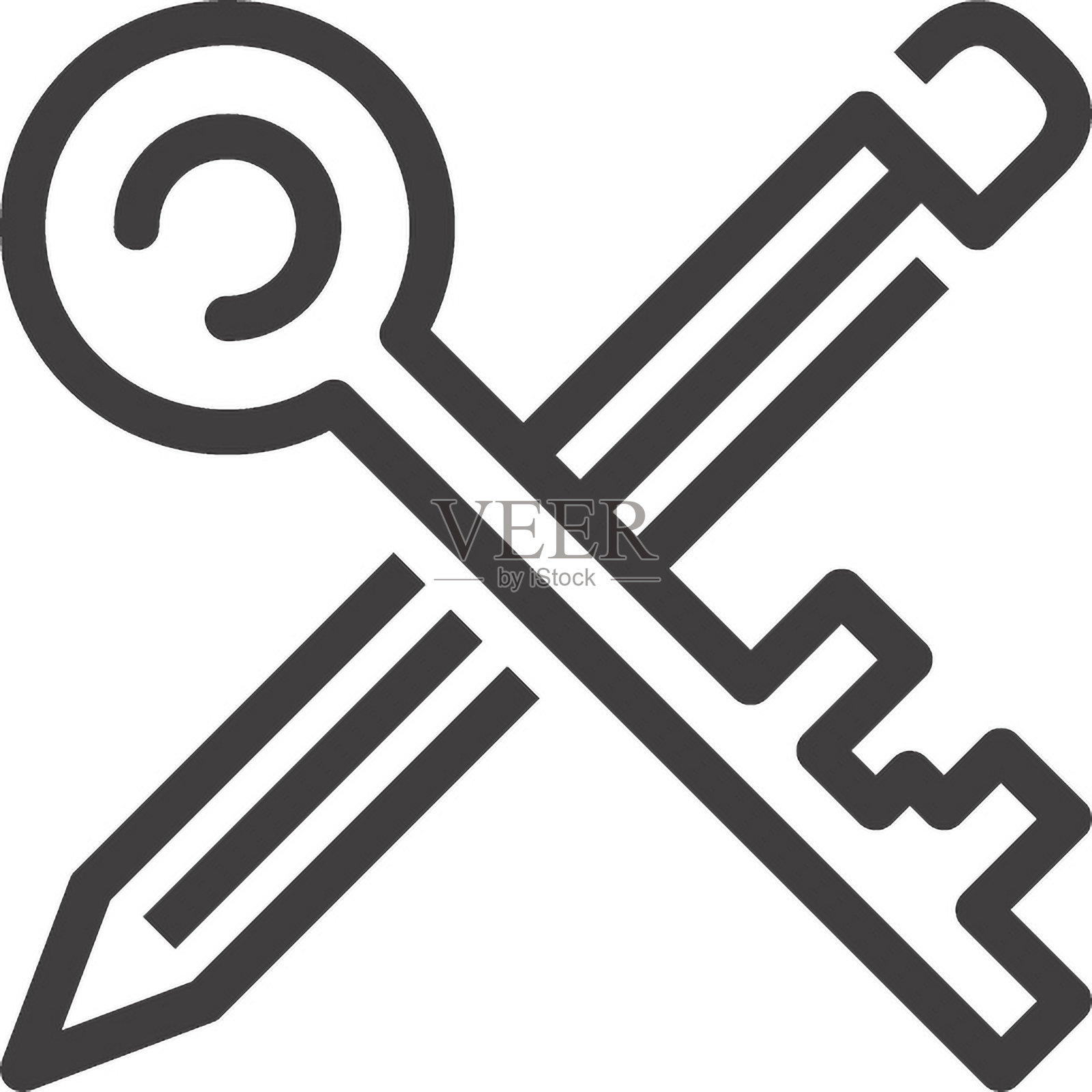 扁平线条网页图标概念插画图片素材