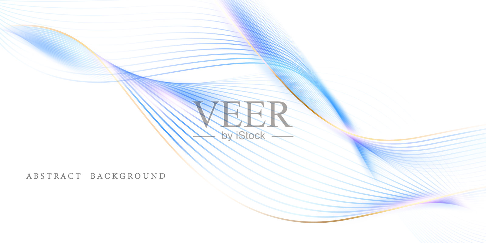 美丽的抽象蓝色线条背景 矢量插图插画图片素材