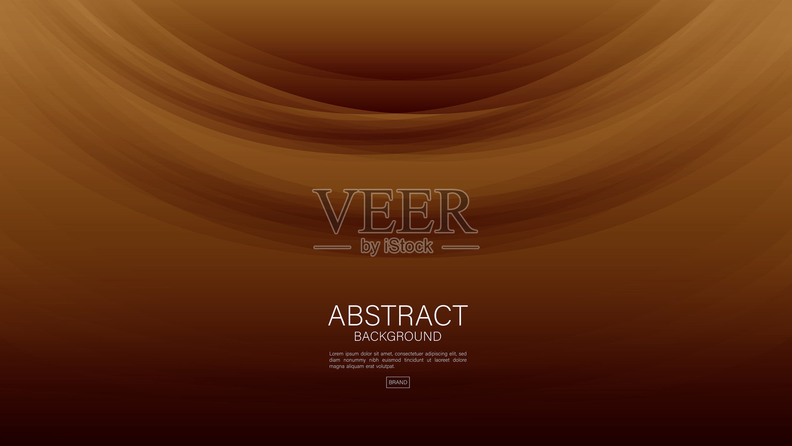 棕色波浪背景，波浪图形，几何矢量，简约纹理，棕色背景，棕色封面设计，传单模板，横幅，墙面装饰，壁纸，抽象背景矢量插画图片素材