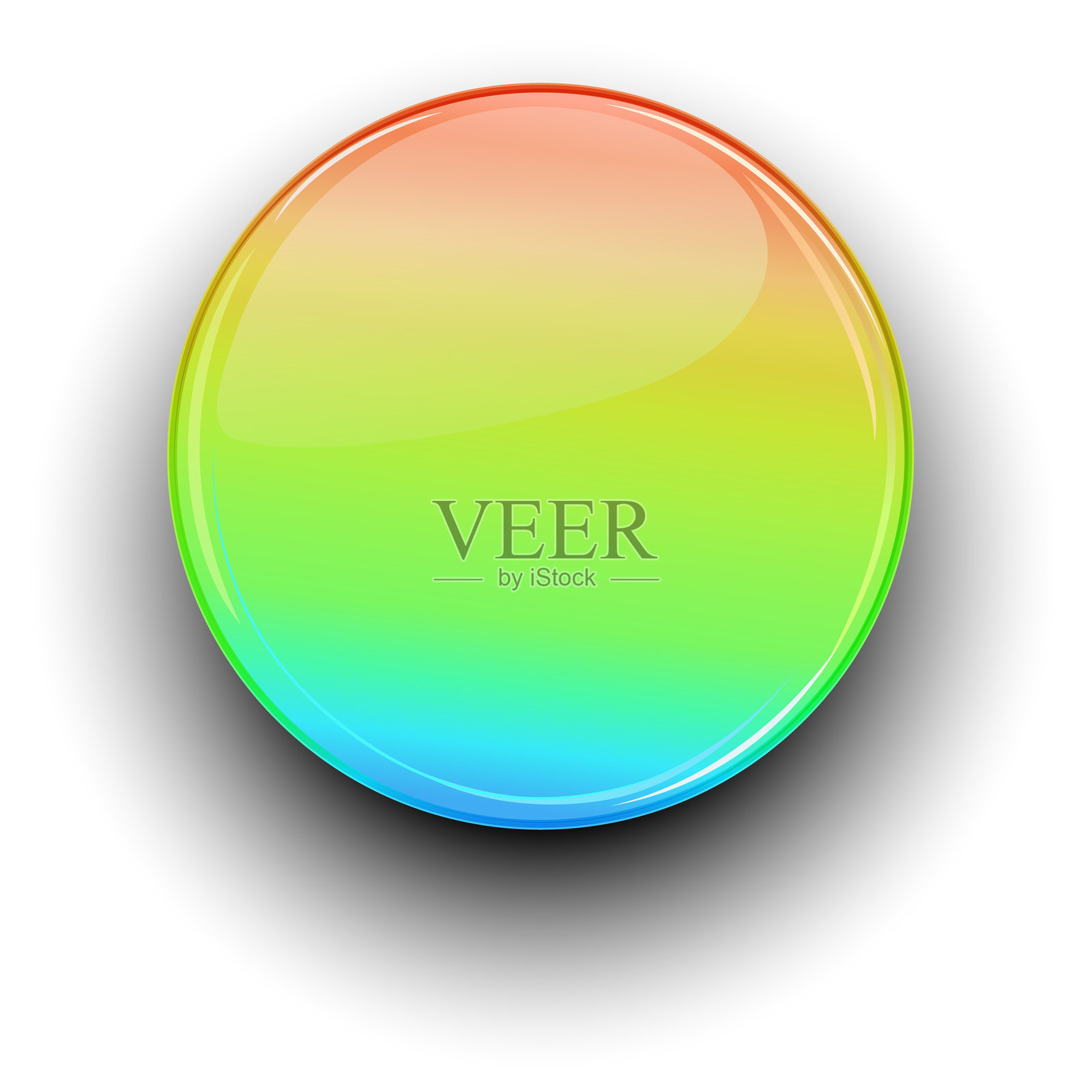 色彩渐变平滑的鲜艳球体插画图片素材