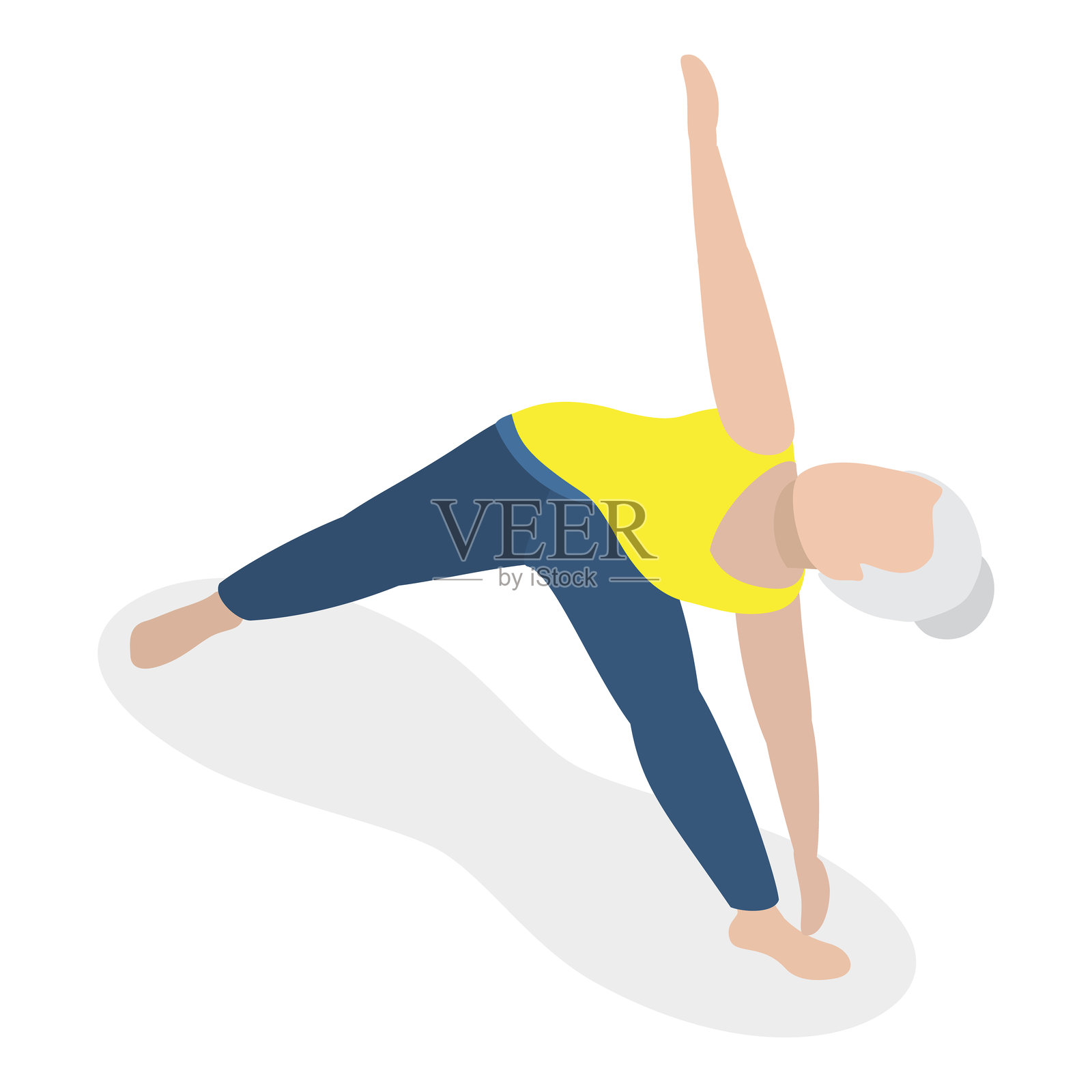 3D等距平面矢量插图：脉轮系统。项目5插画图片素材