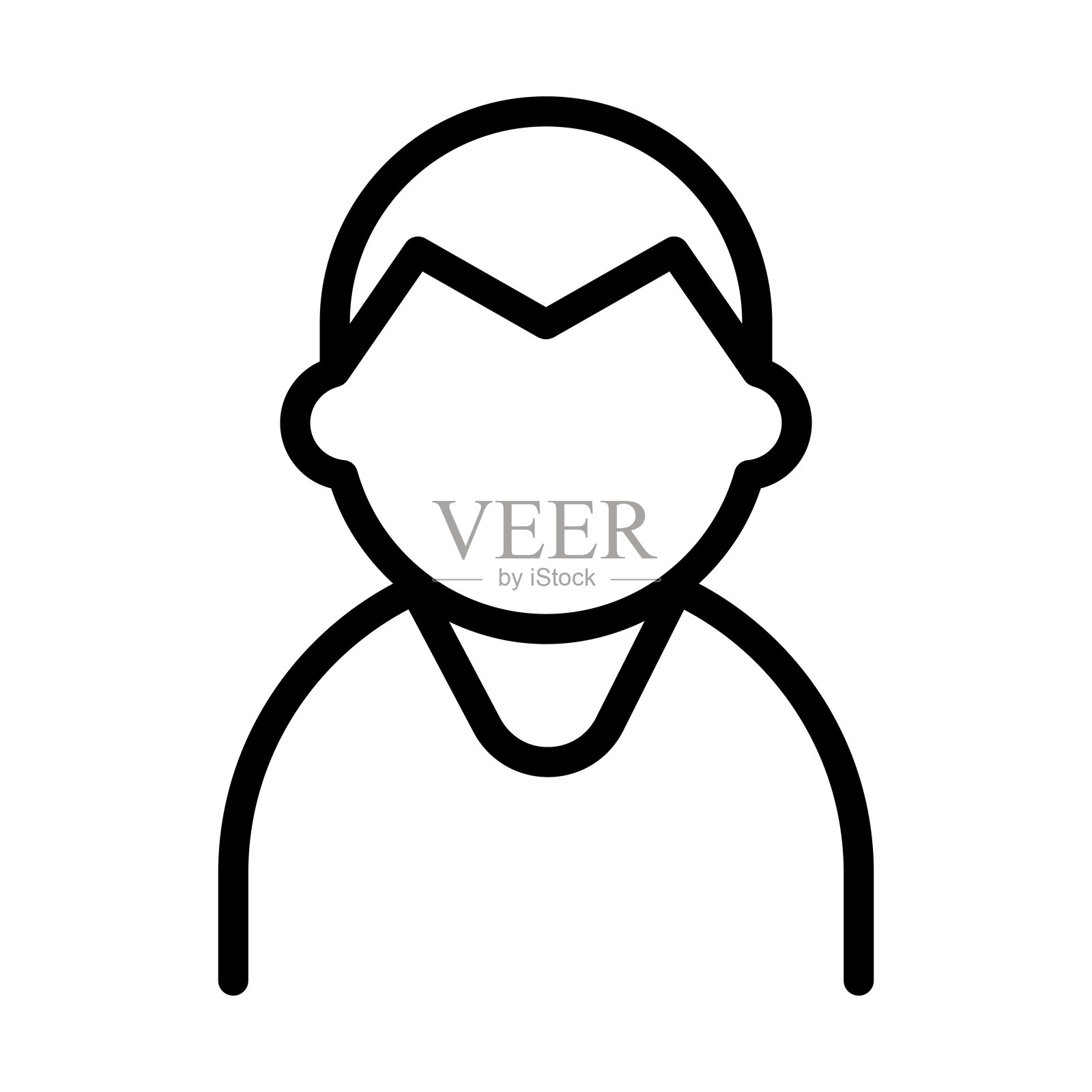 父亲图标，细线风格，矢量插图，图形设计插画图片素材