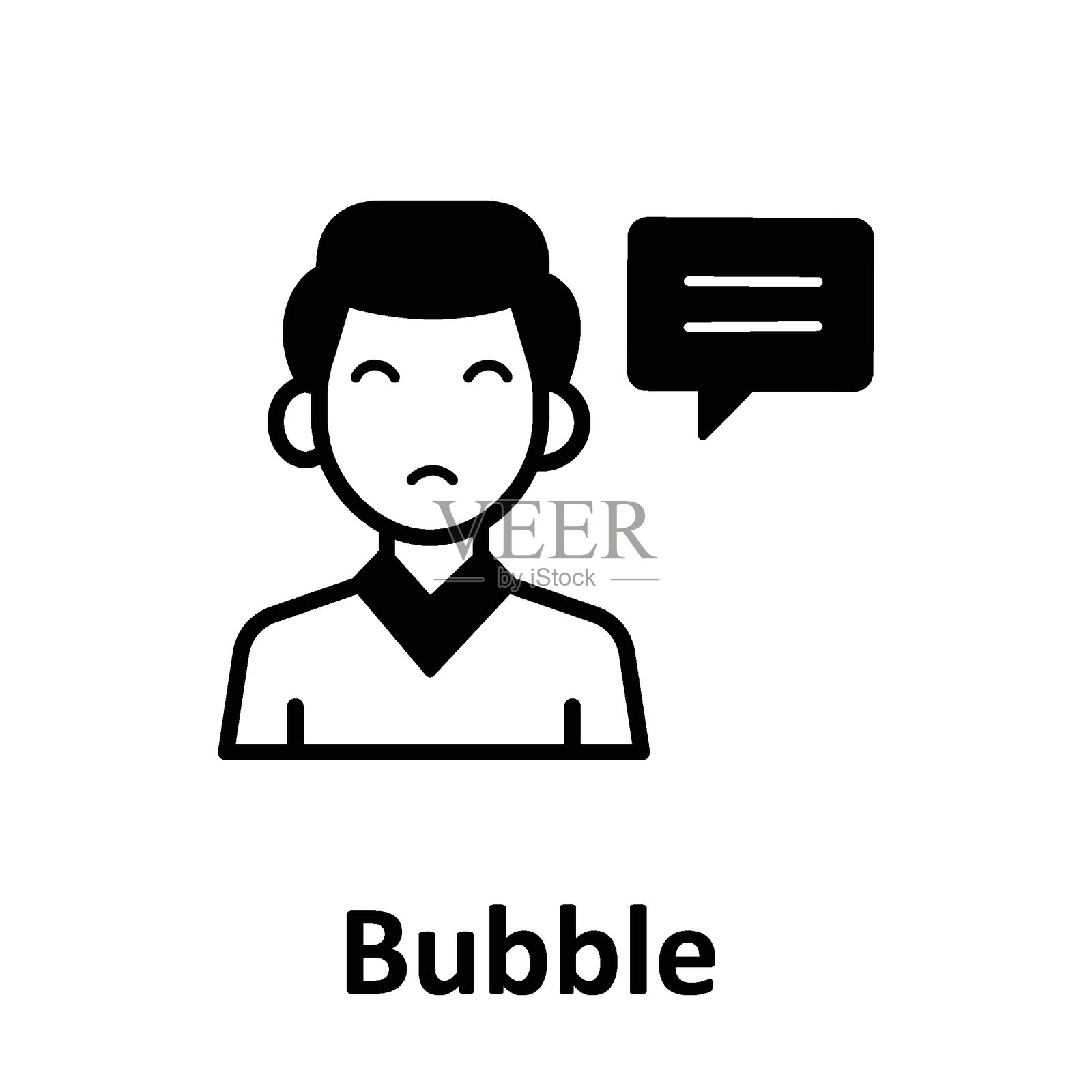 可轻松修改或编辑的气泡矢量图标插画图片素材