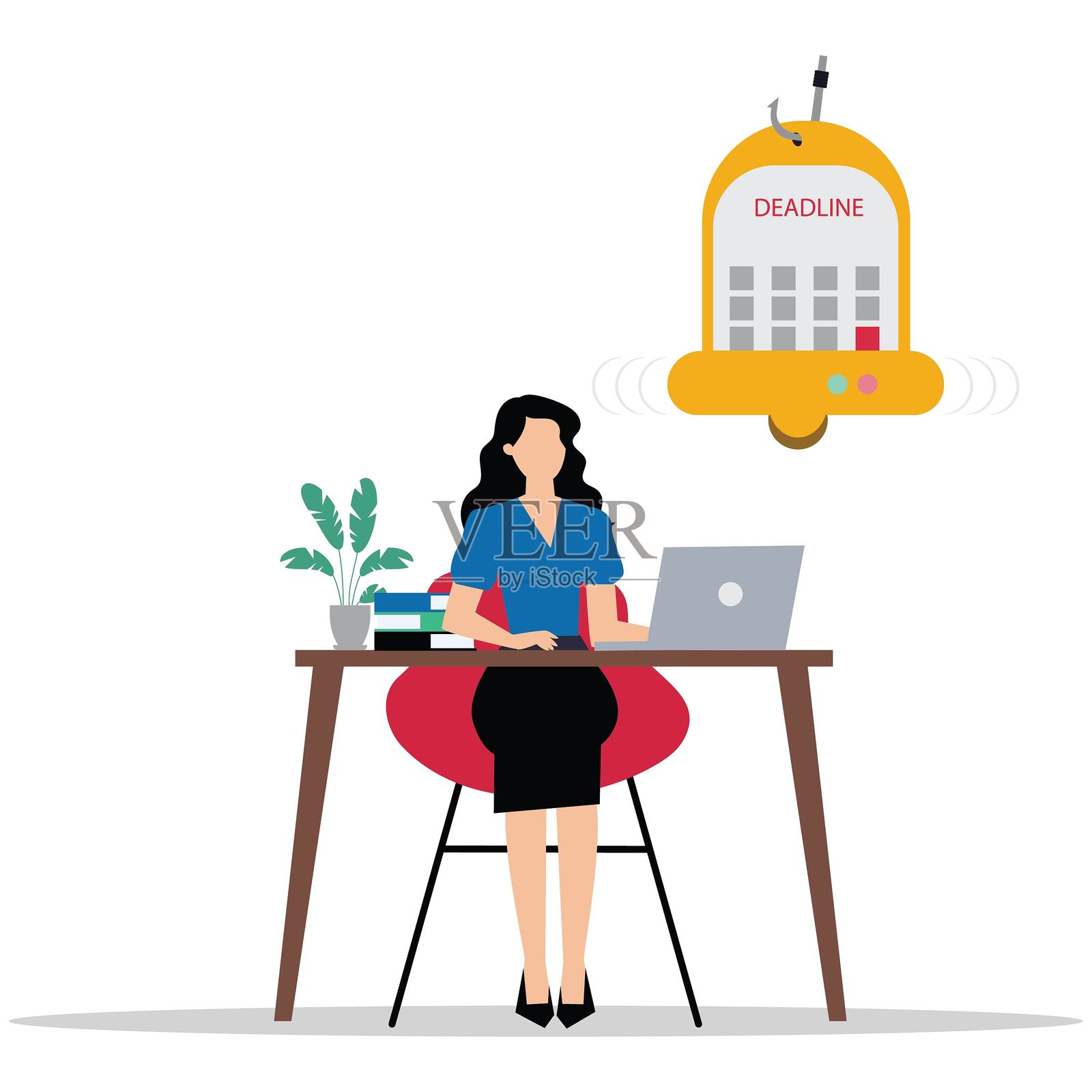 截止日期业务插画图片素材