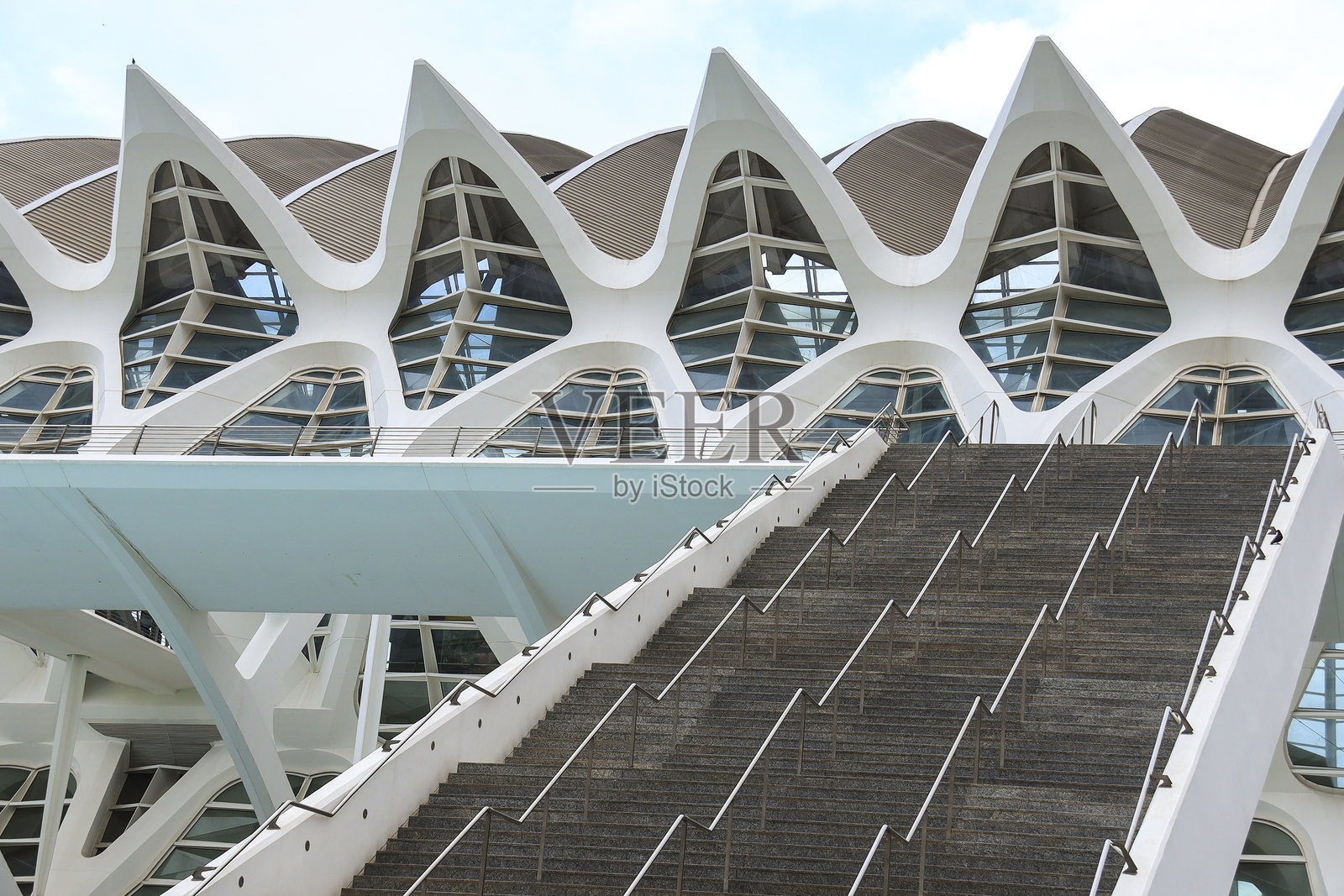 科学艺术城菲利普王子科学博物馆建筑的建筑细节照片摄影图片