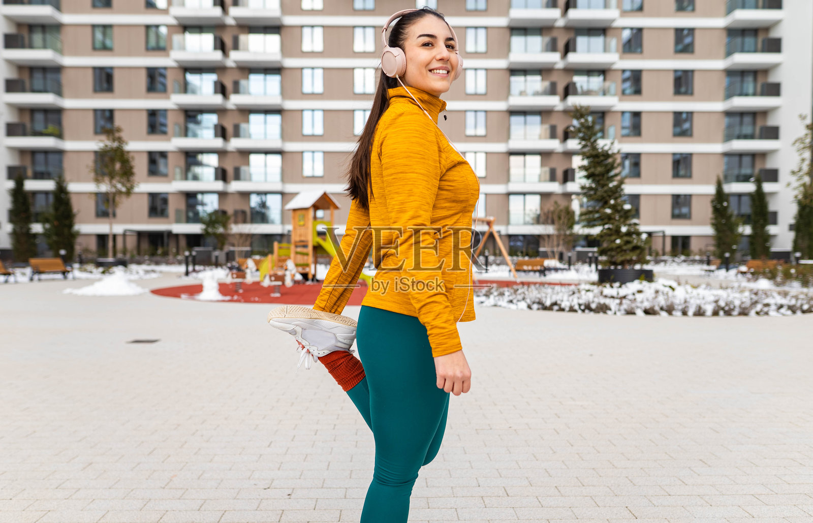 慢跑时间照片摄影图片