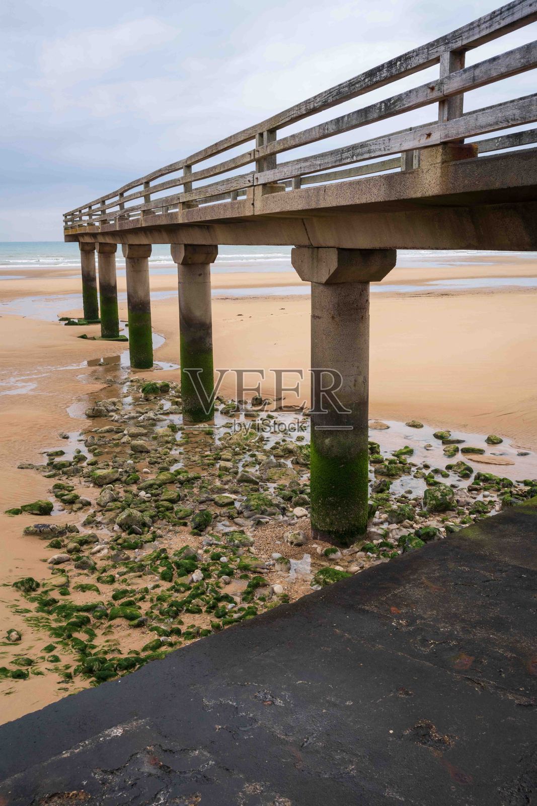 奥马哈海滩，二战诺曼底登陆地点照片摄影图片