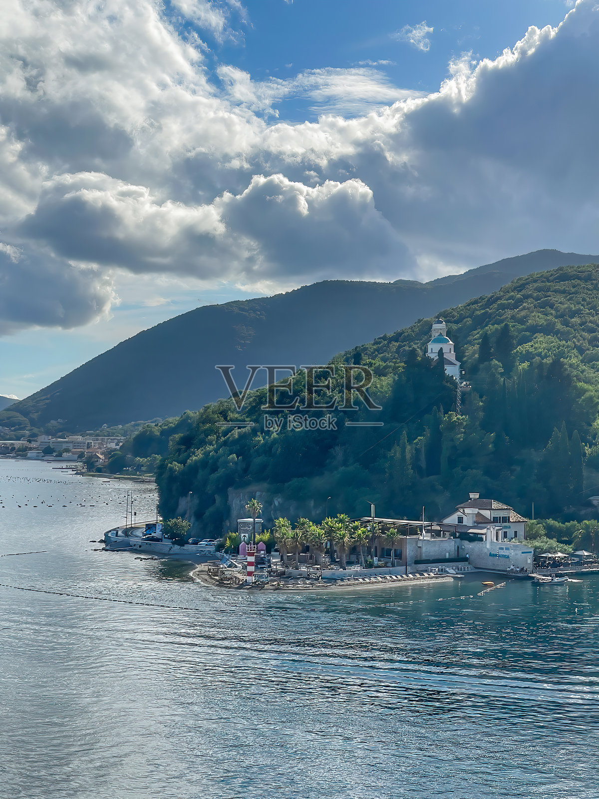 阿德里亚海餐厅，科托尔湾，黑山照片摄影图片