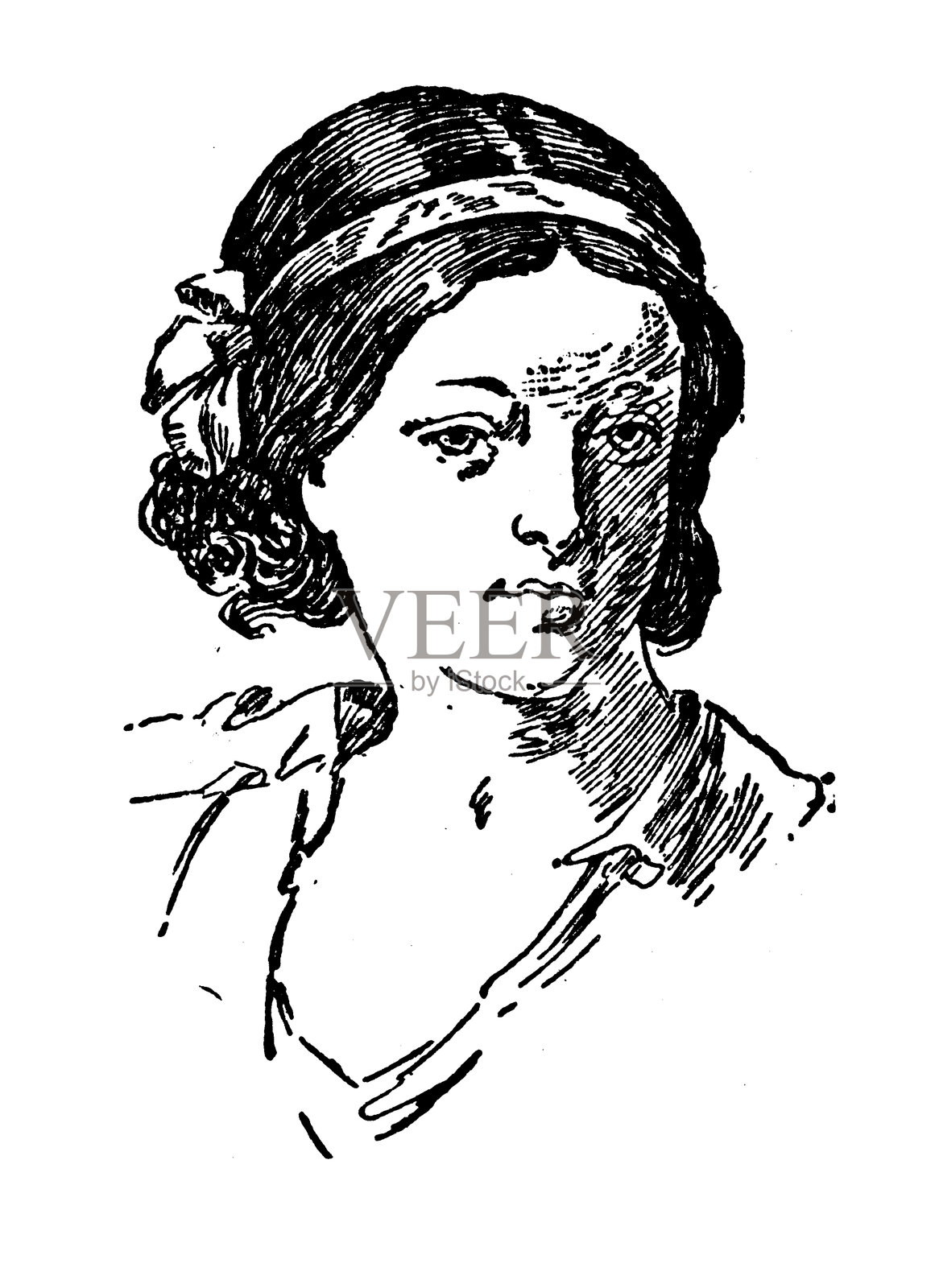 头巾插画图片素材