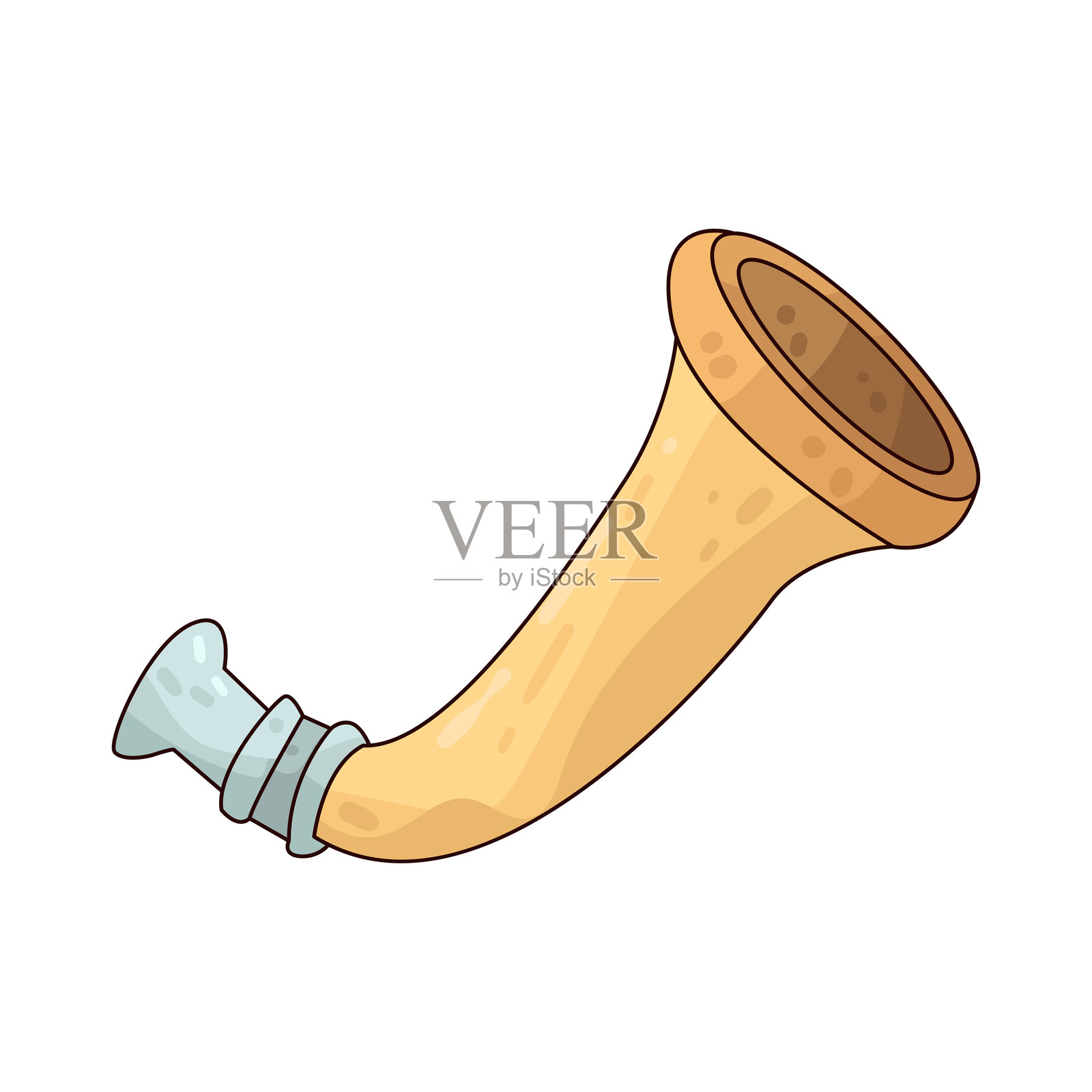 狩猎号角插画图片素材