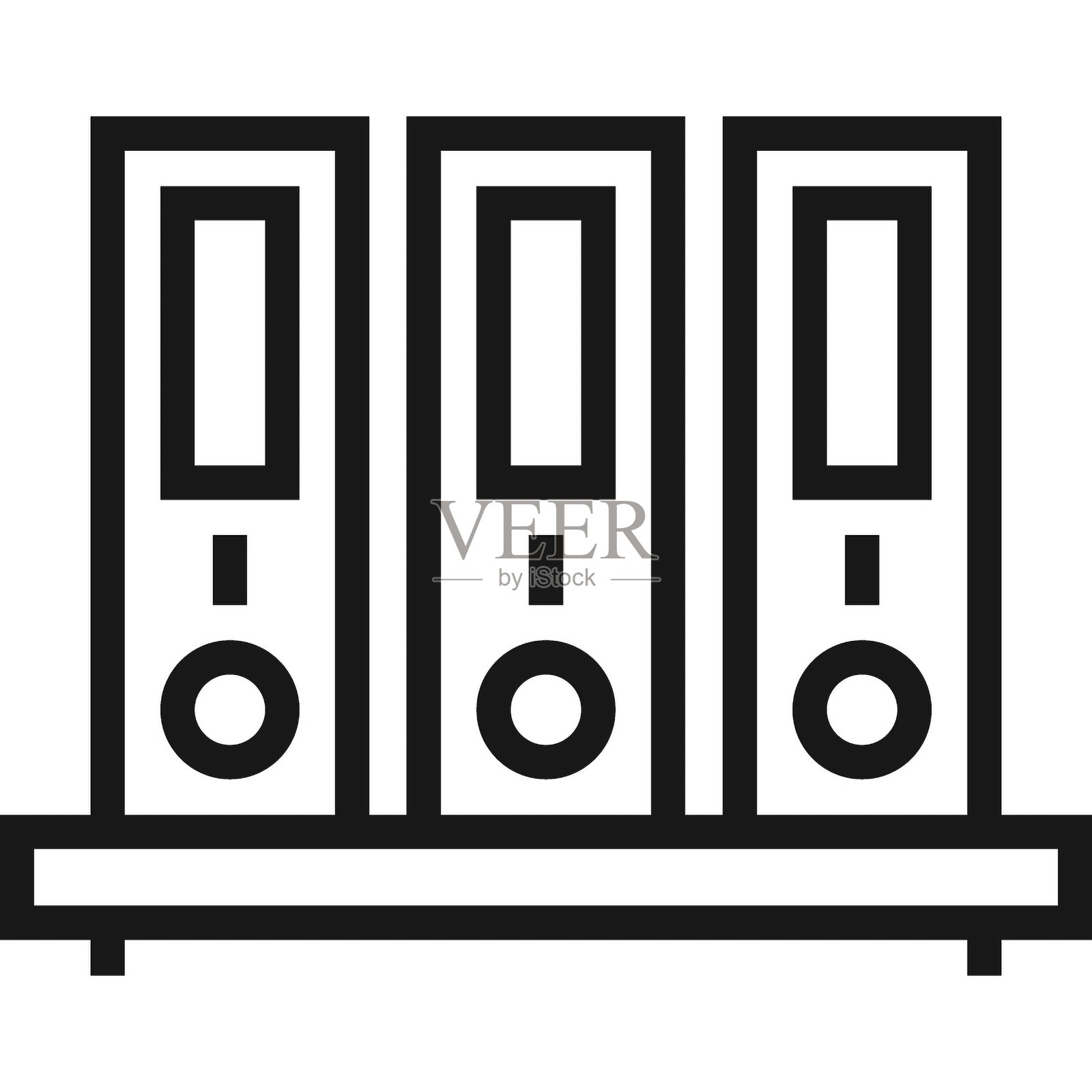 数据库平面线条网页图标概念插画图片素材