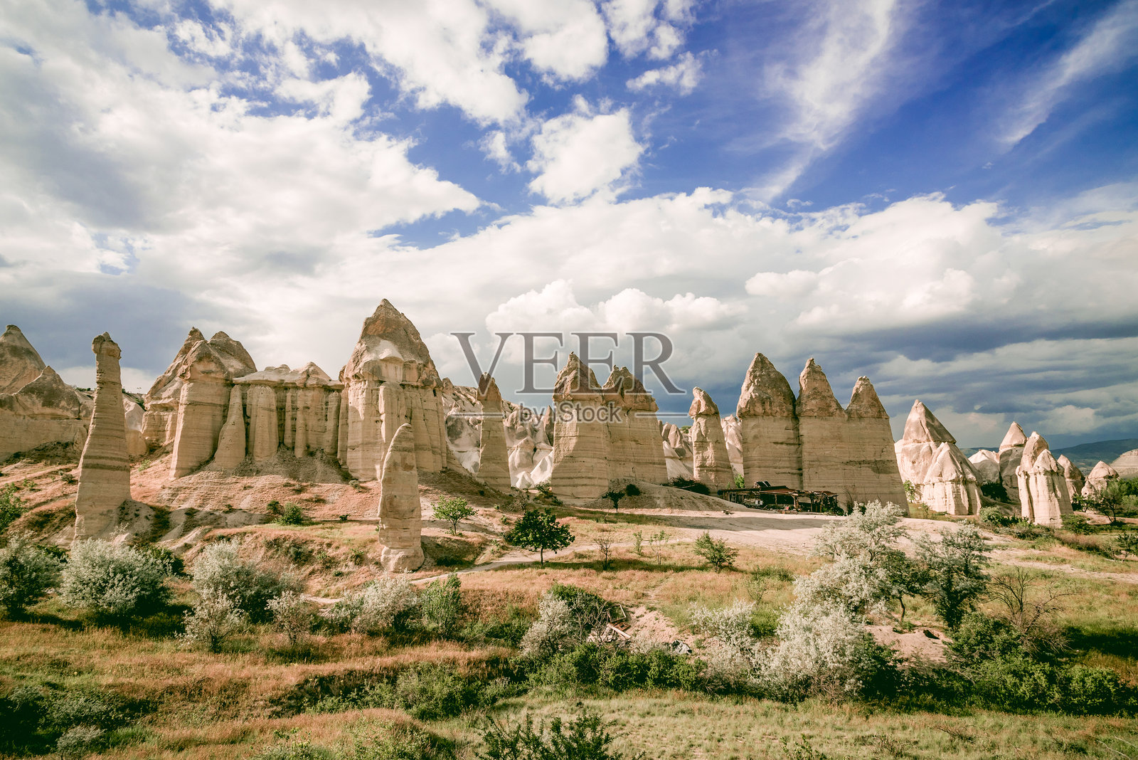 卡帕多奇亚土耳其的白色爱情谷，山脉风景照片摄影图片