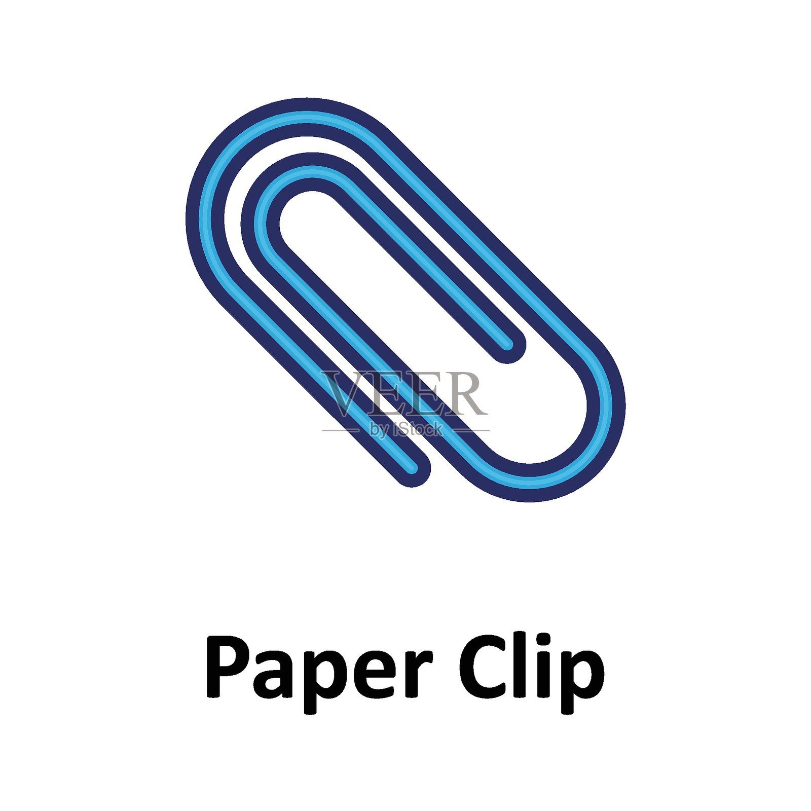 可完全编辑的纸夹、夹子、链接、附件矢量图标插画图片素材