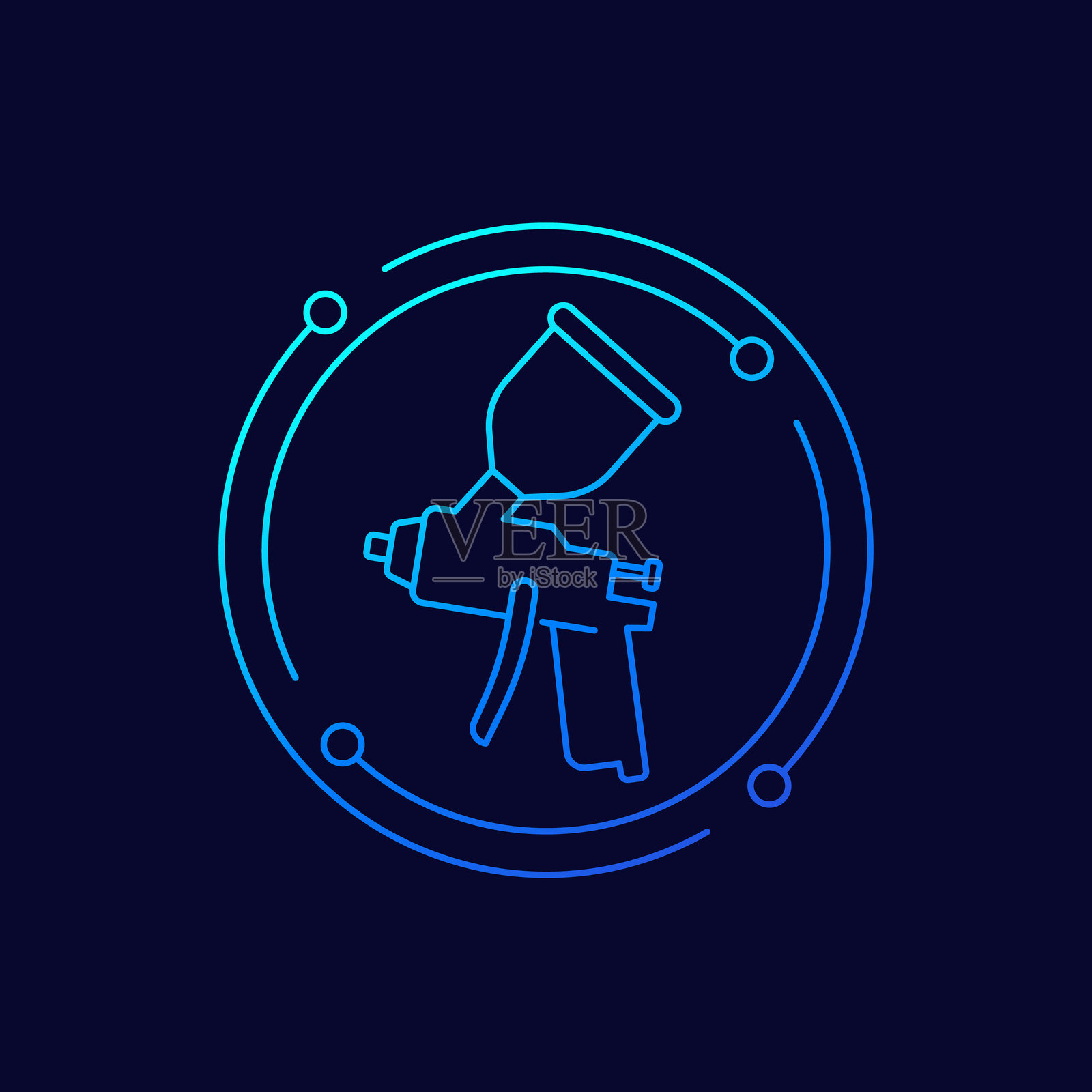 健身、健康、健身房时尚图标在圆形中插画图片素材