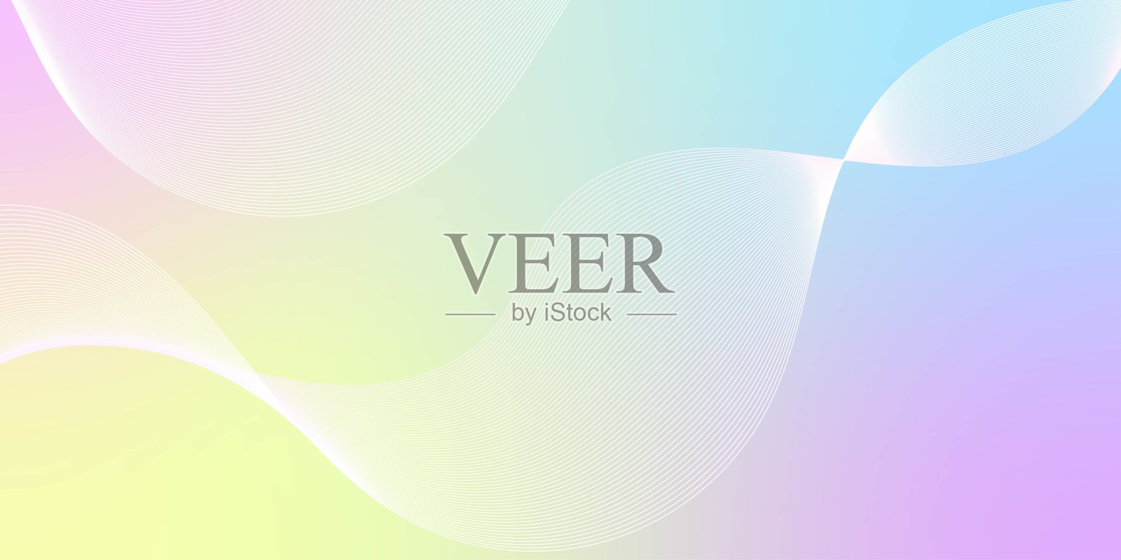 流动的线条。数字未来科技概念。矢量插图。极简背景，柔和的渐变色线条效果，几何抽象背景。插画图片素材