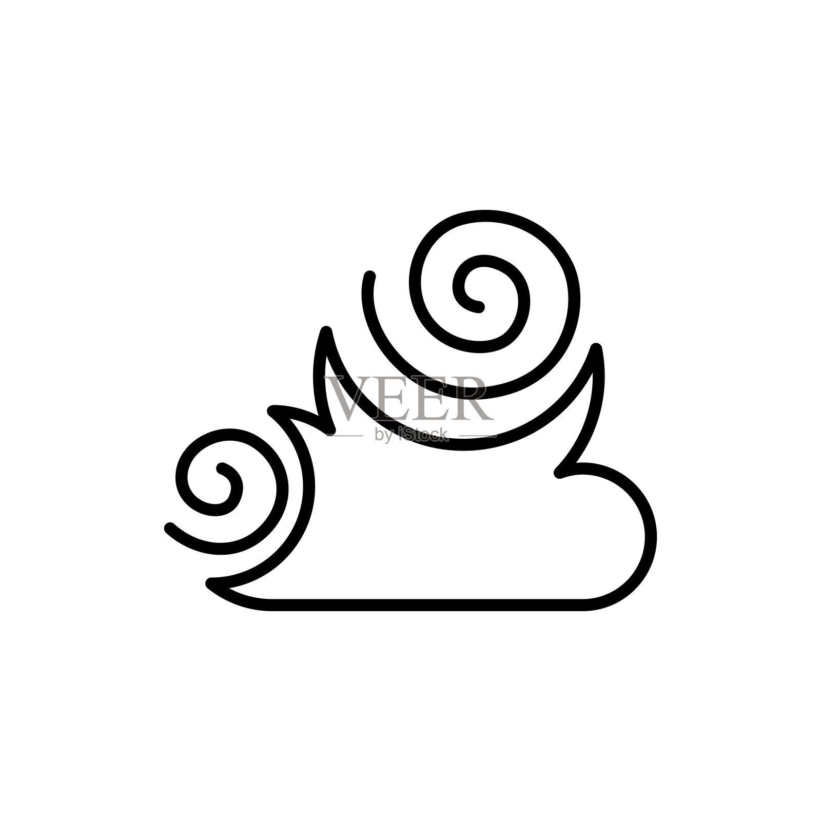 细线风格的云图标矢量插图设计插画图片素材