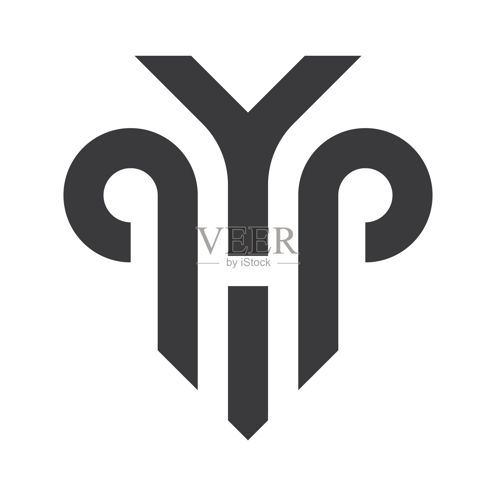 YPH抽象字母组合标志插画图片素材