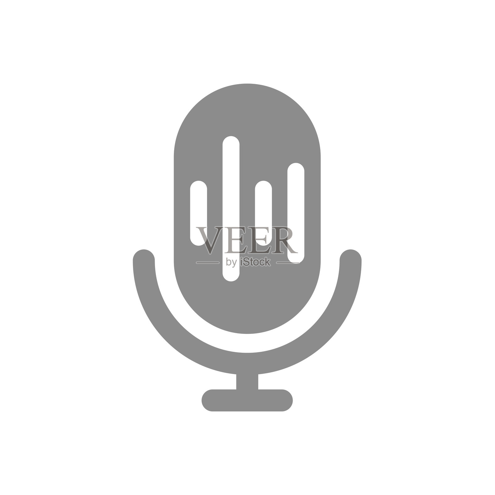 带声波的麦克风插画图片素材