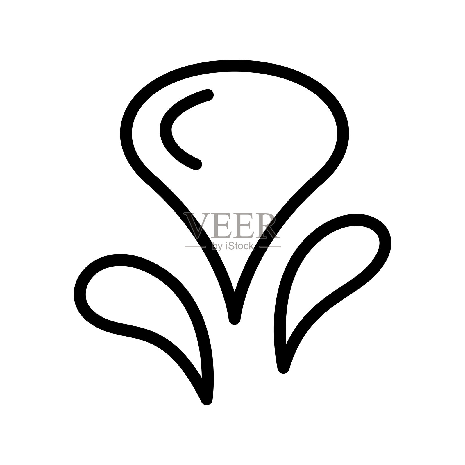 水图标，细线风格，矢量插图设计插画图片素材