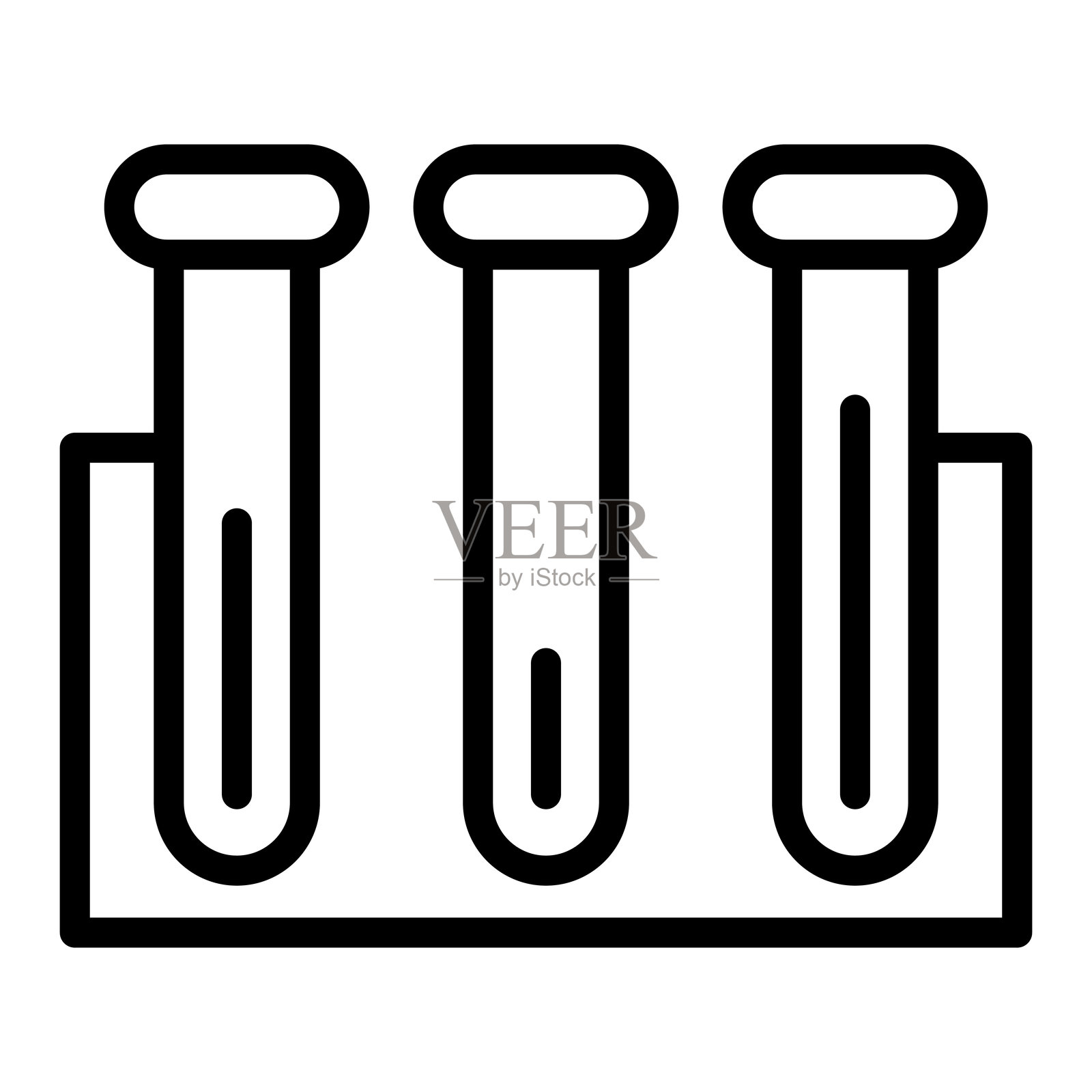 化学图标，细线风格，矢量插图，图形设计插画图片素材
