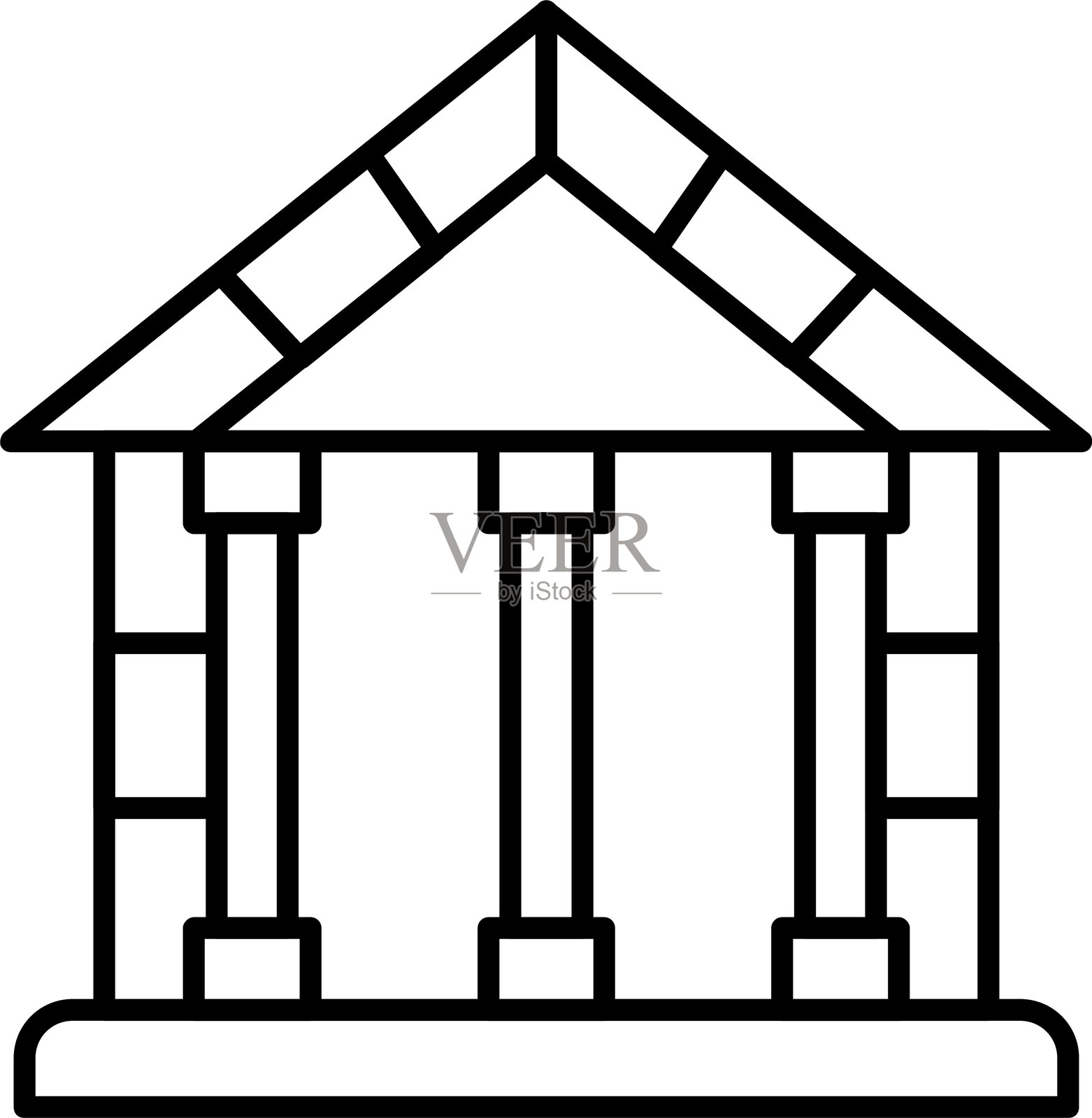 博物馆图标插画图片素材