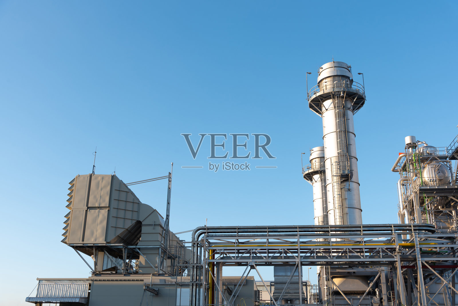 天然气发电厂照片摄影图片