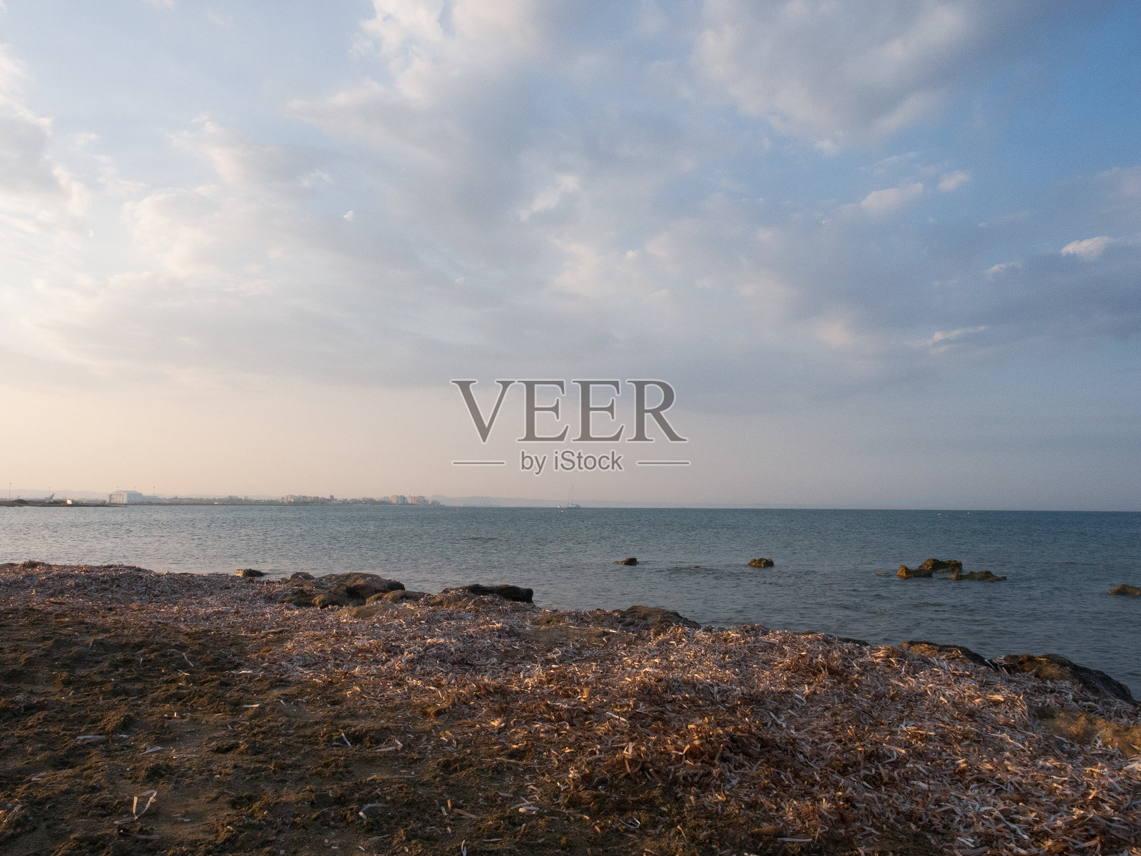 宁静的海岸地平线照片摄影图片