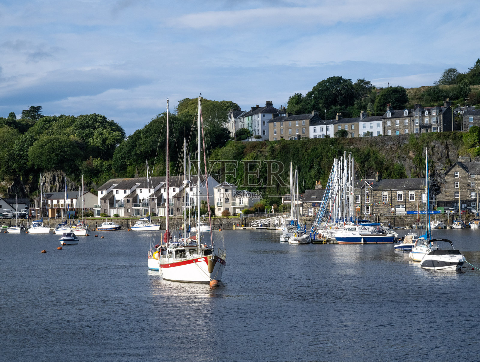 英国威尔士格温内德的波斯马多克码头照片摄影图片