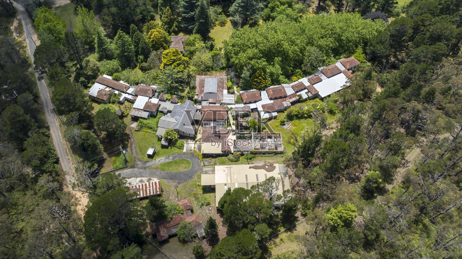 20世纪初的结核病患者医院综合体照片摄影图片