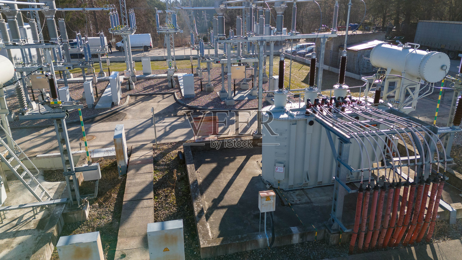 工业电力变电站照片摄影图片