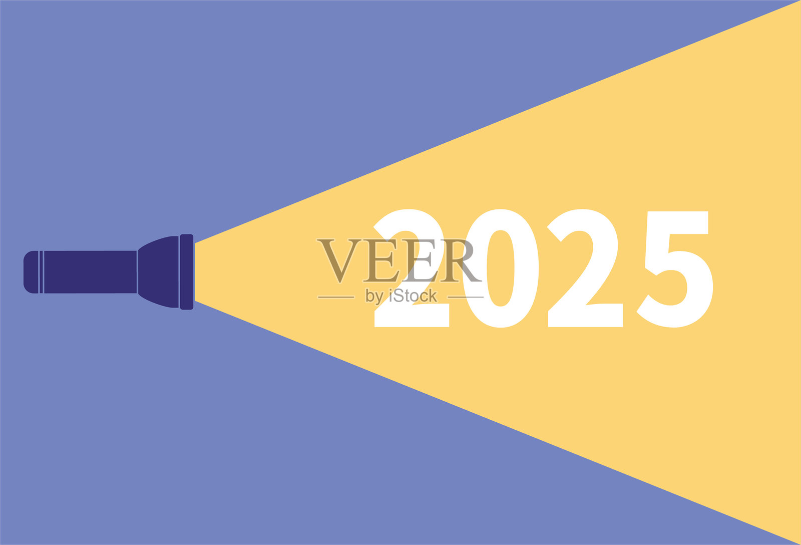 手电筒和2025年插画图片素材