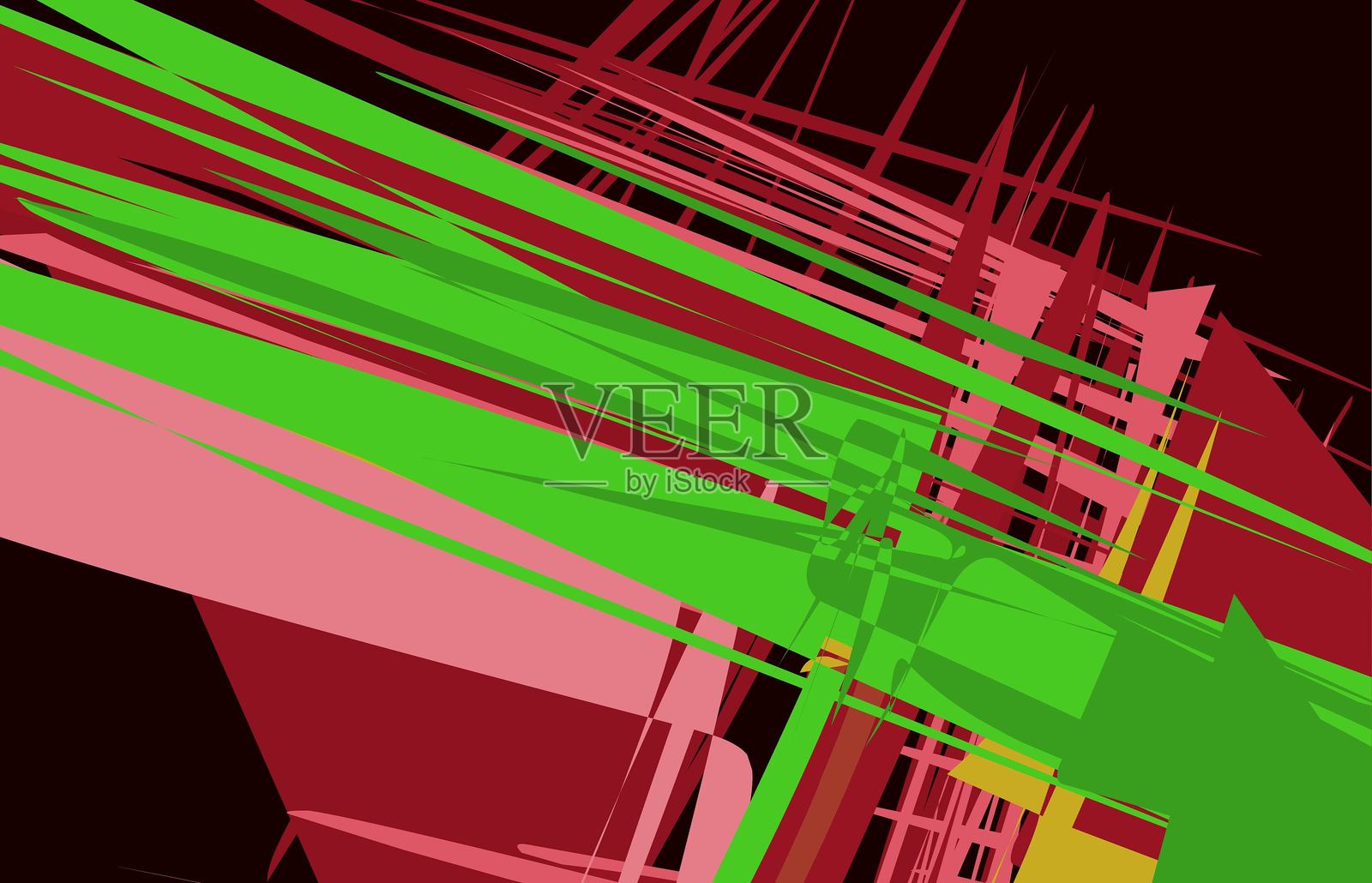 抽象背景设计 彩色磨损图案 幻想矢量插图插画图片素材