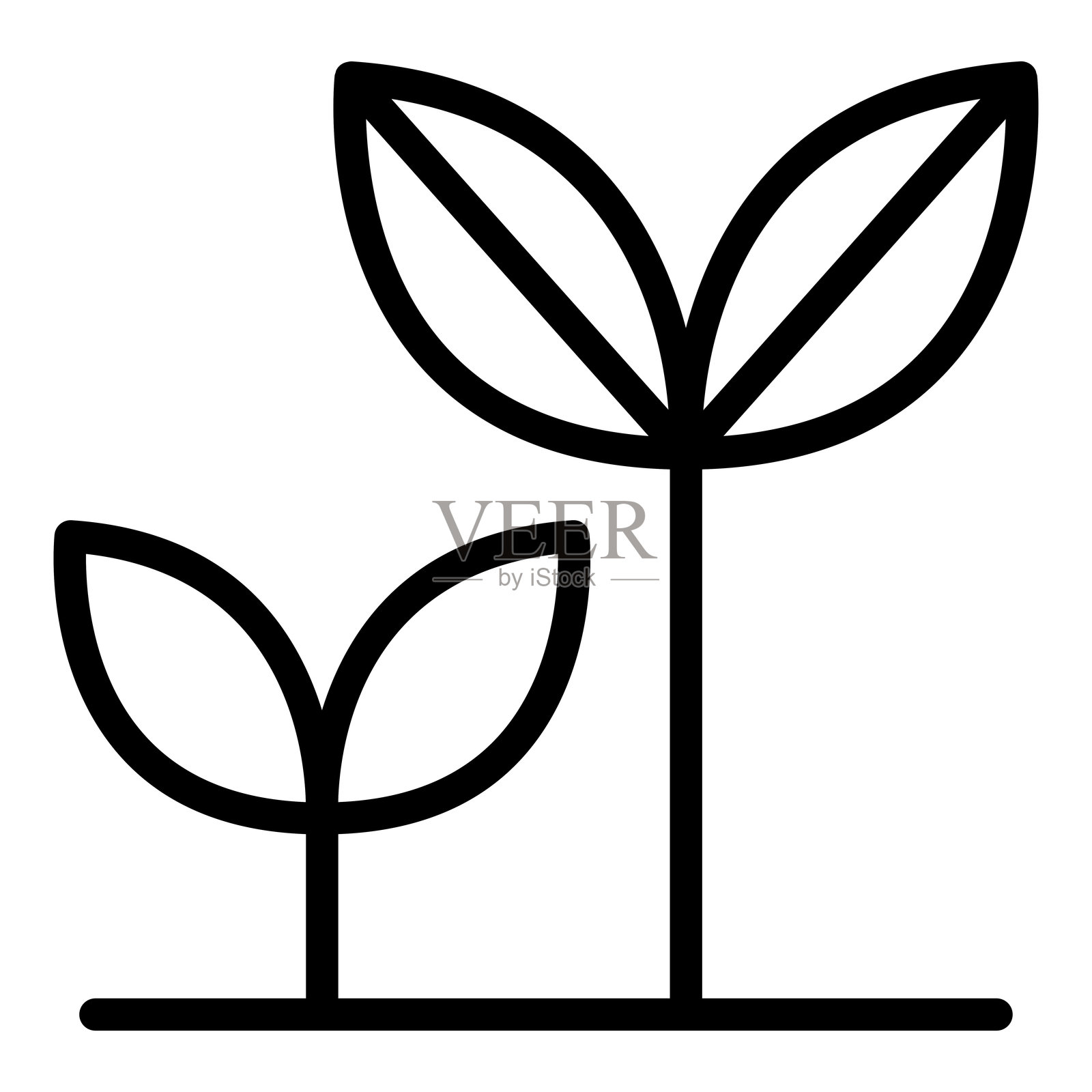 细线风格的草药图标矢量插图设计插画图片素材