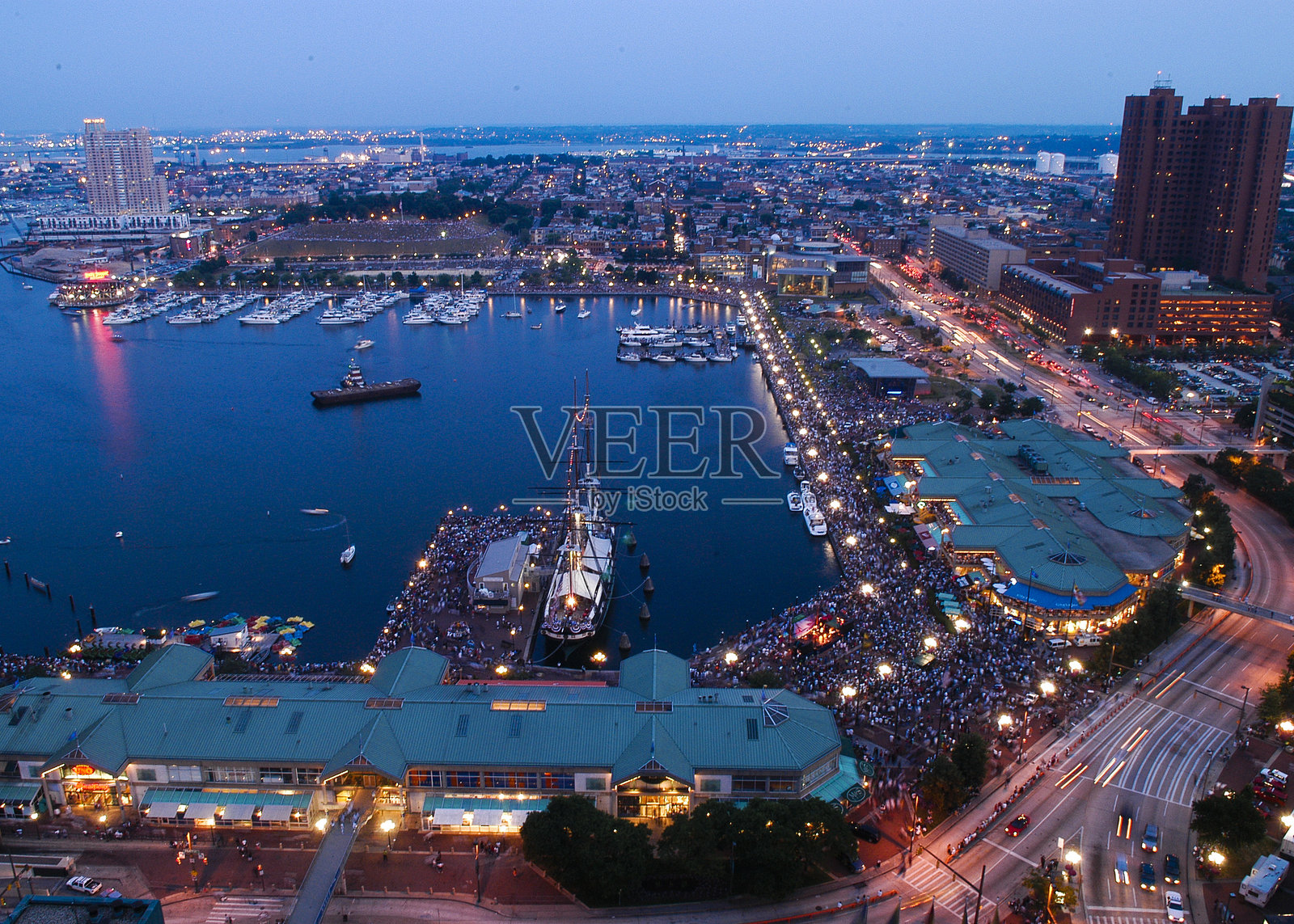 空中港口景观照片摄影图片