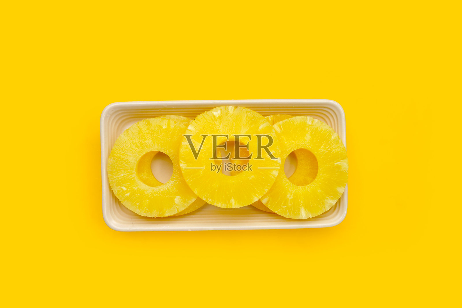 菠萝水果，罐装切片菠萝照片摄影图片