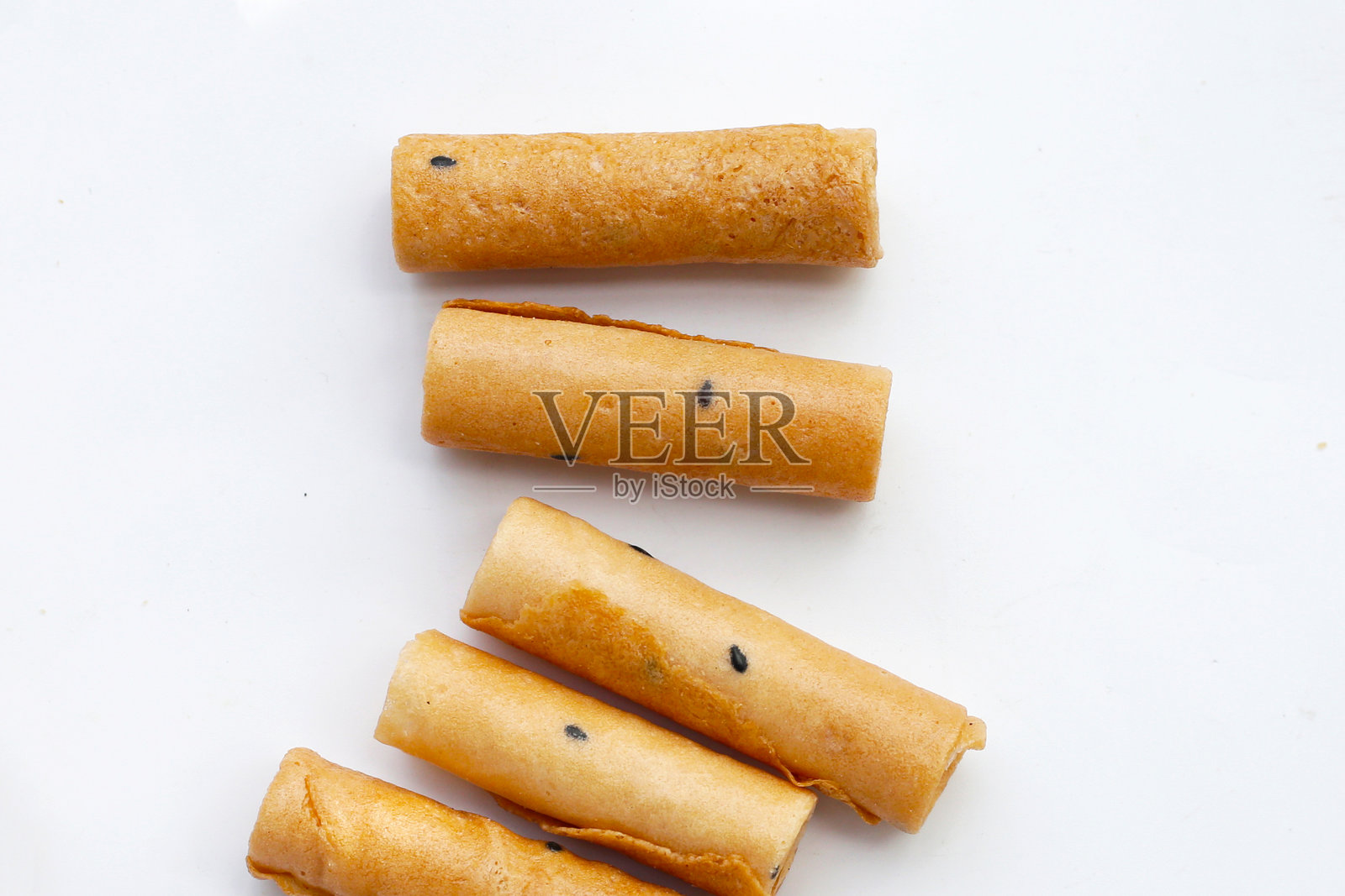 泰国小吃，脆皮椰子卷照片摄影图片