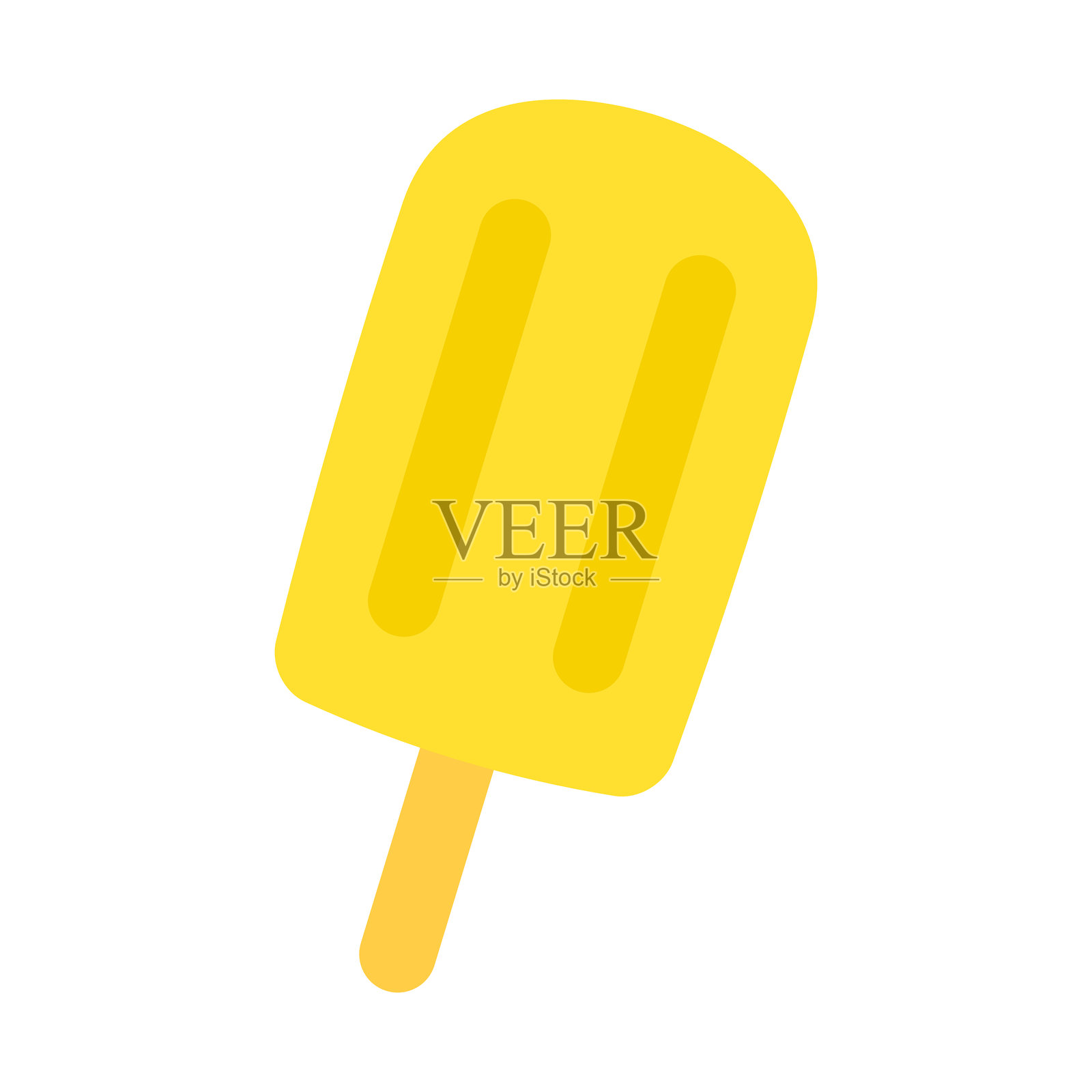 黄色冰棒图标插画图片素材