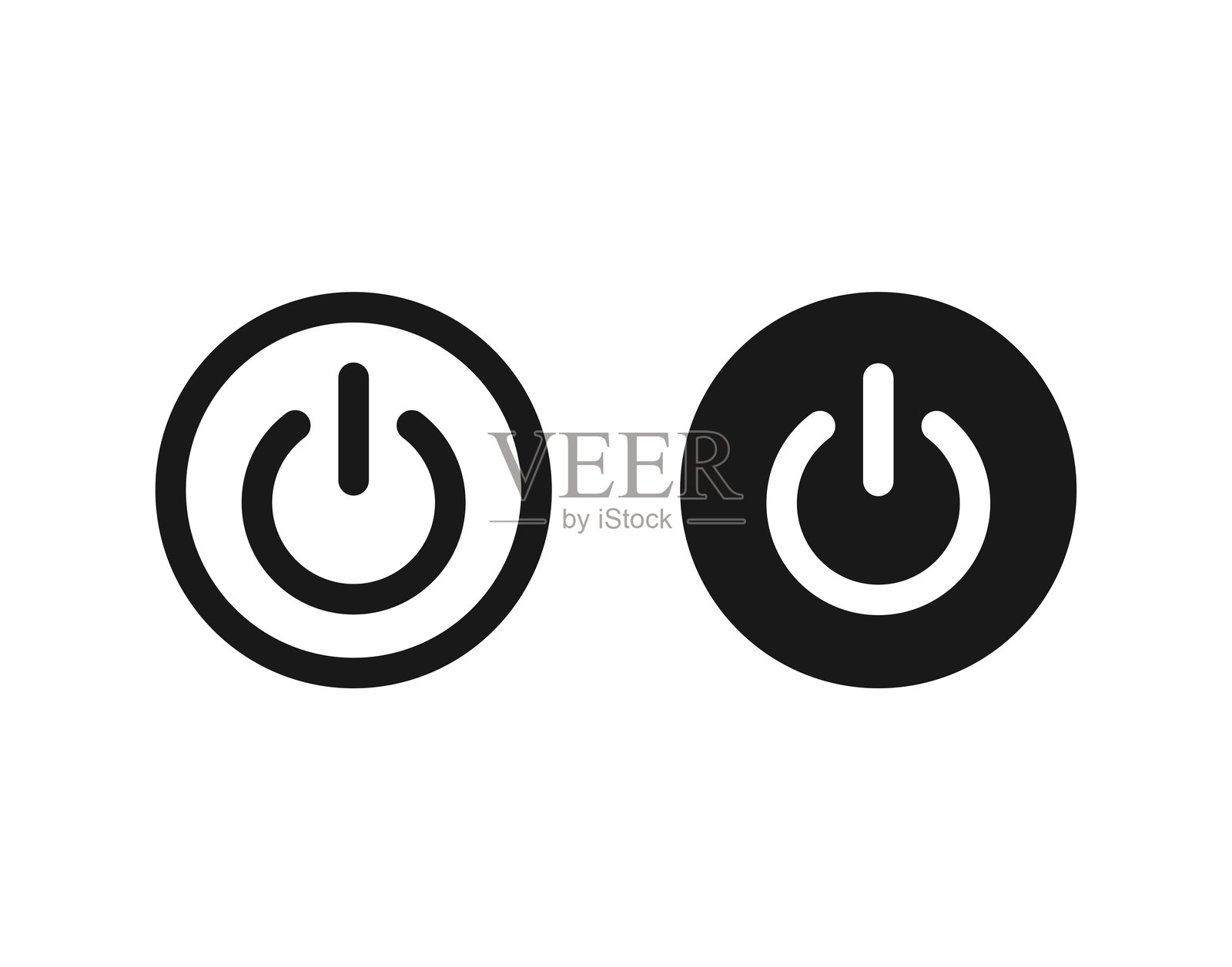 开关按钮。矢量图插画图片素材