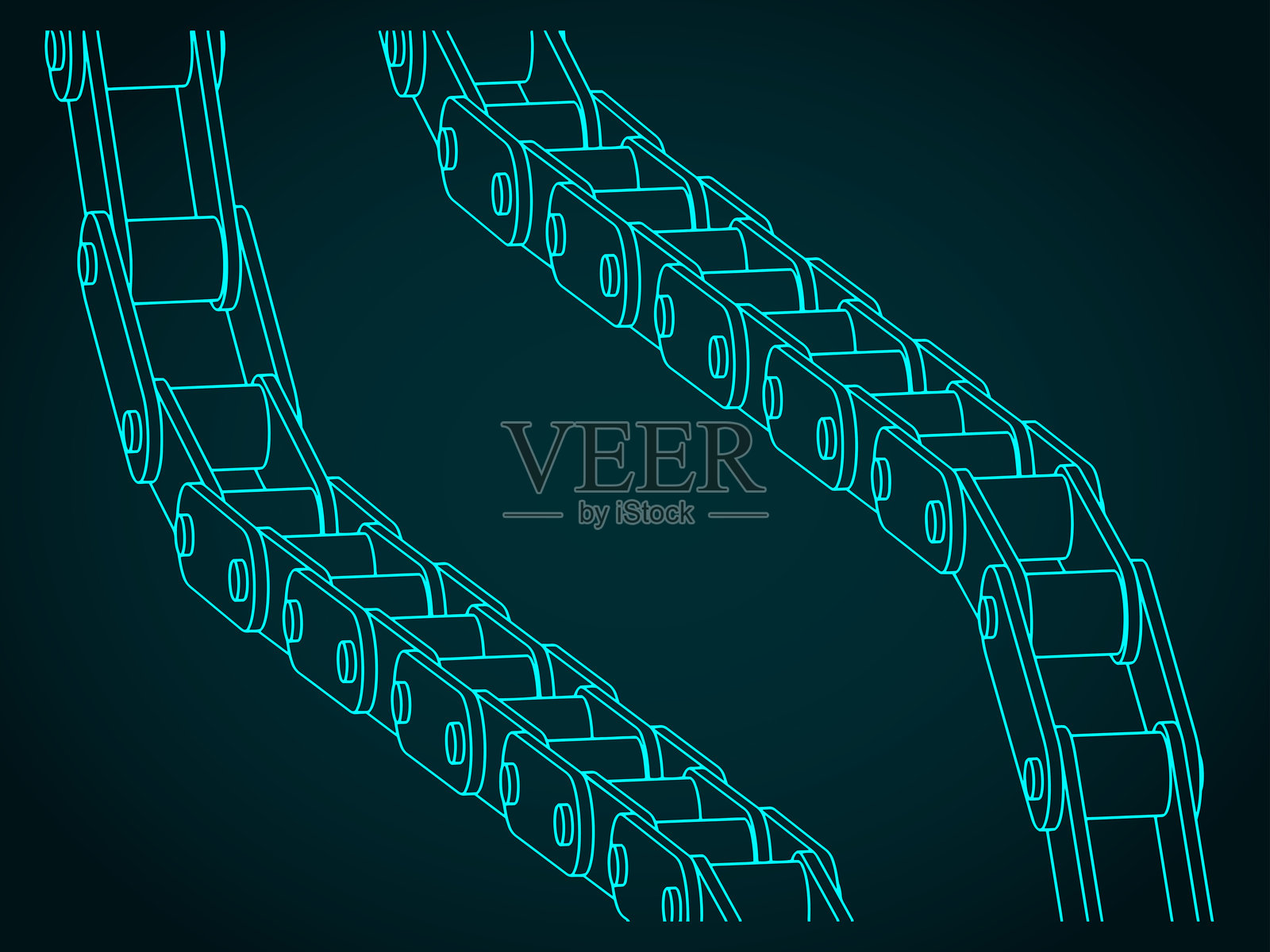 输送链等轴测图插画图片素材