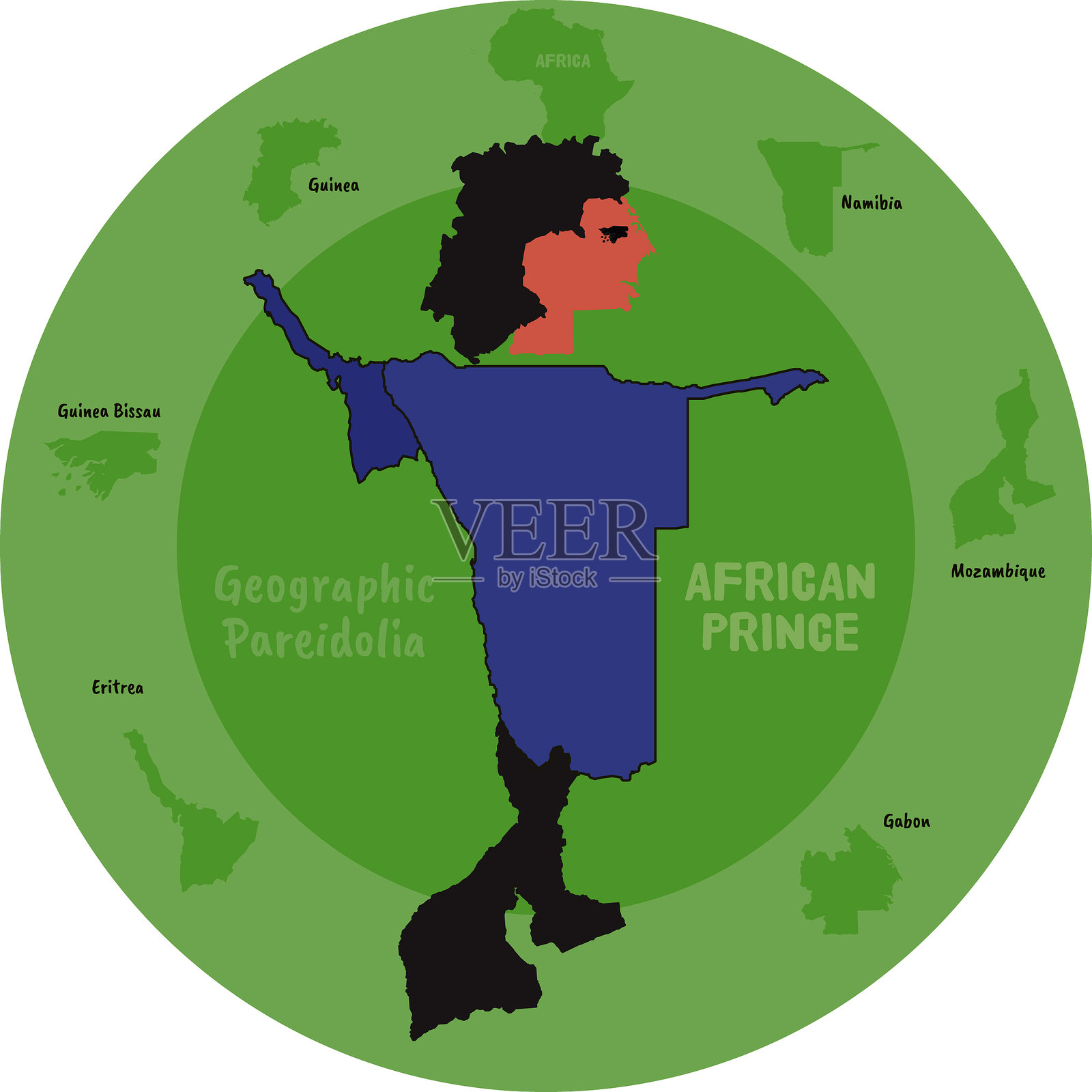 地理幻影插画图片素材