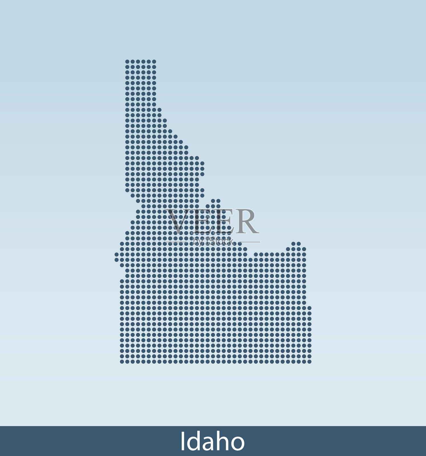 爱达荷州地图插画图片素材